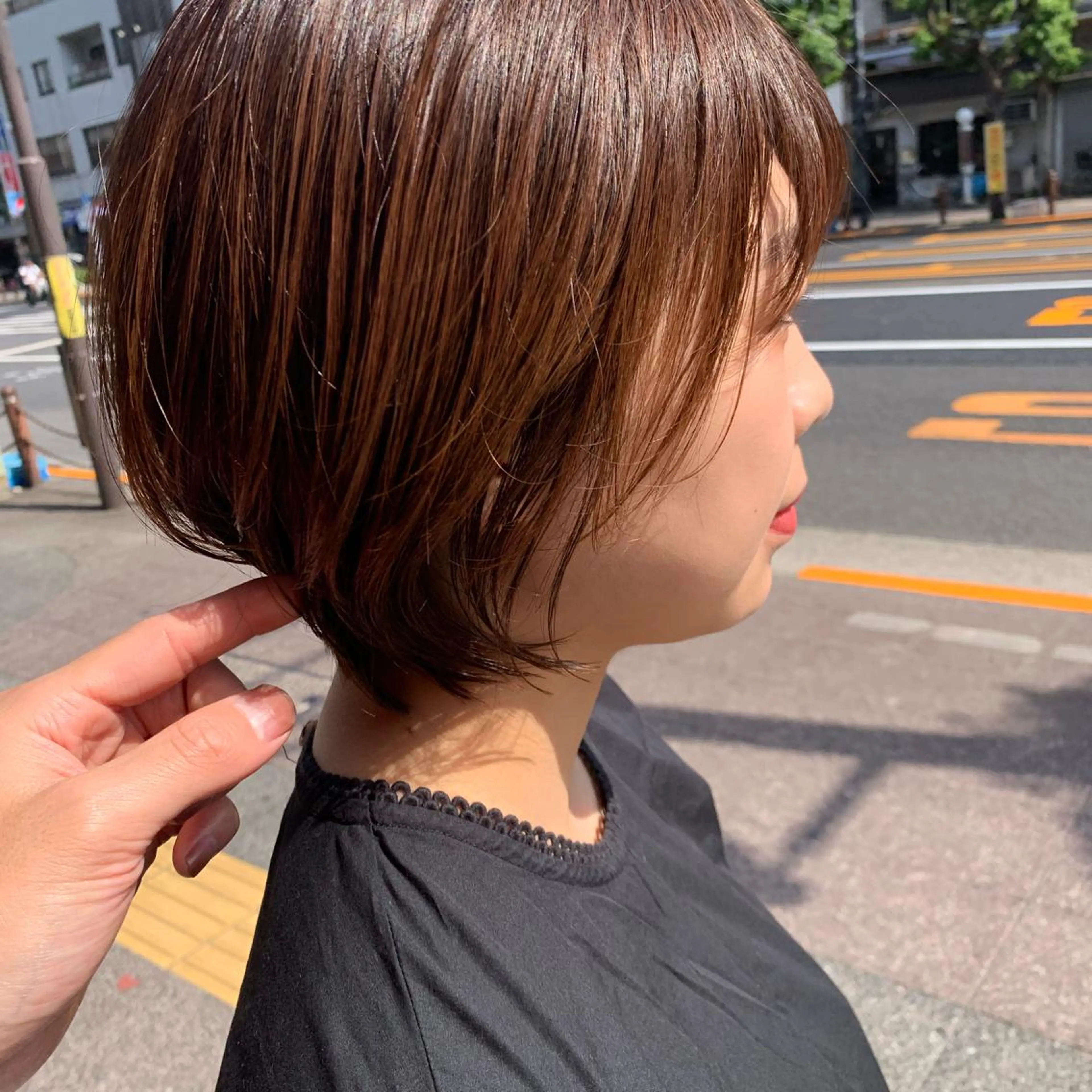 ショート カラー パーマ カット ヘアカラー トリートメント 🟤TAP🟤 木曳野　金沢店のヘアスタイル