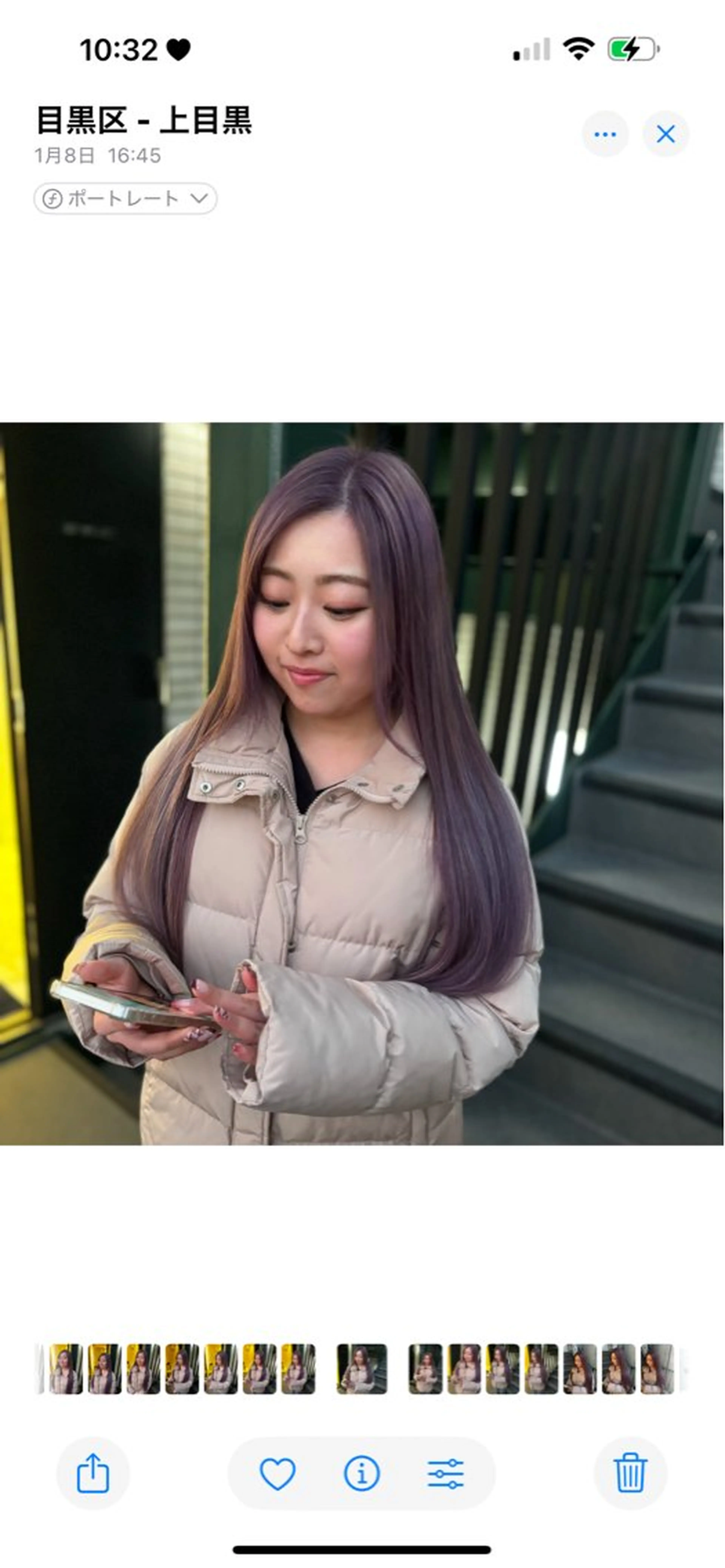 ロング カラー ラベンダーカラー 浜崎 千亜のヘアスタイル