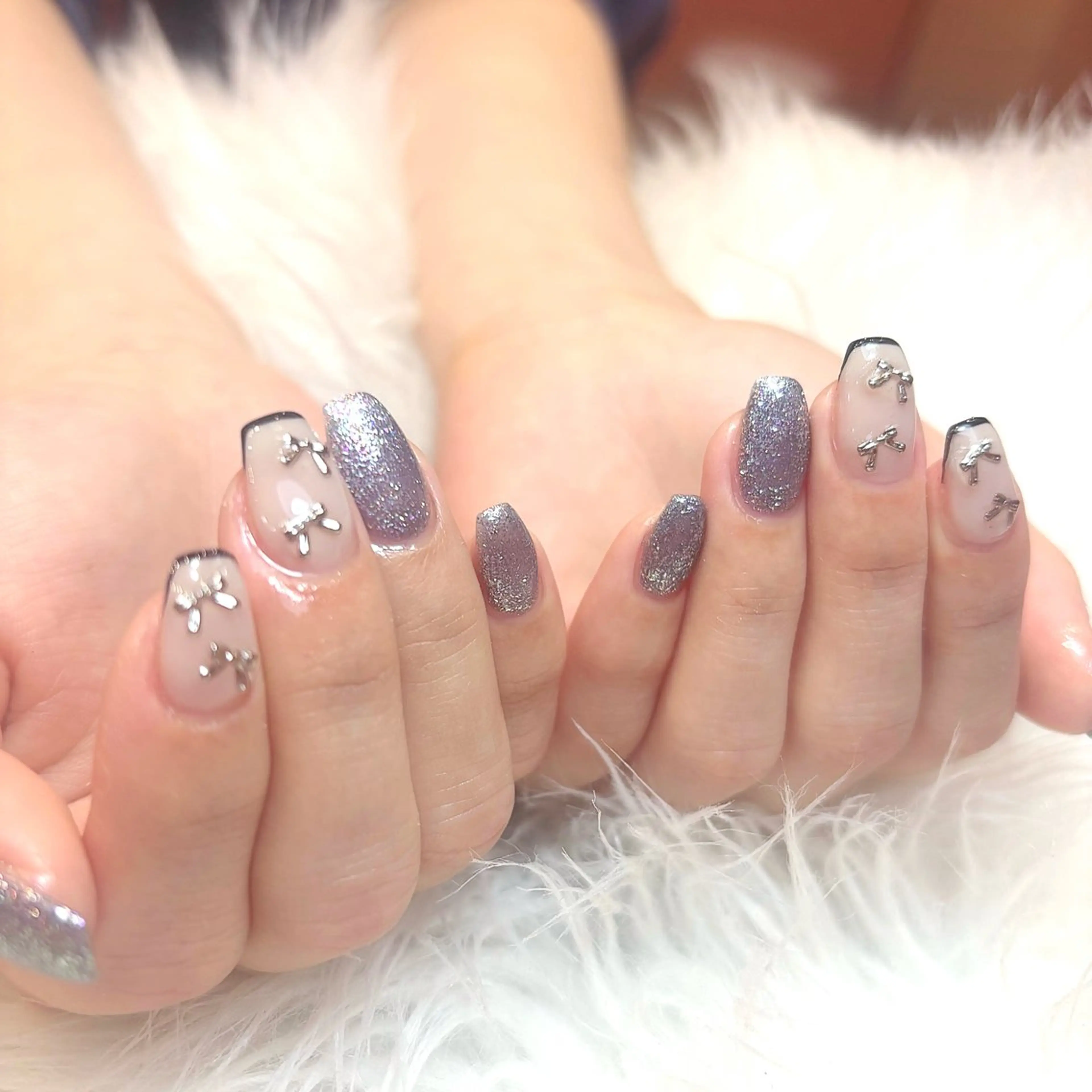 【60分オフあり】パーツデコ・ロング・ハードオフ別途🌟フラッシュネイル💫フィルイン変更可🙆‍♀️#天王寺 #阿倍野の写真