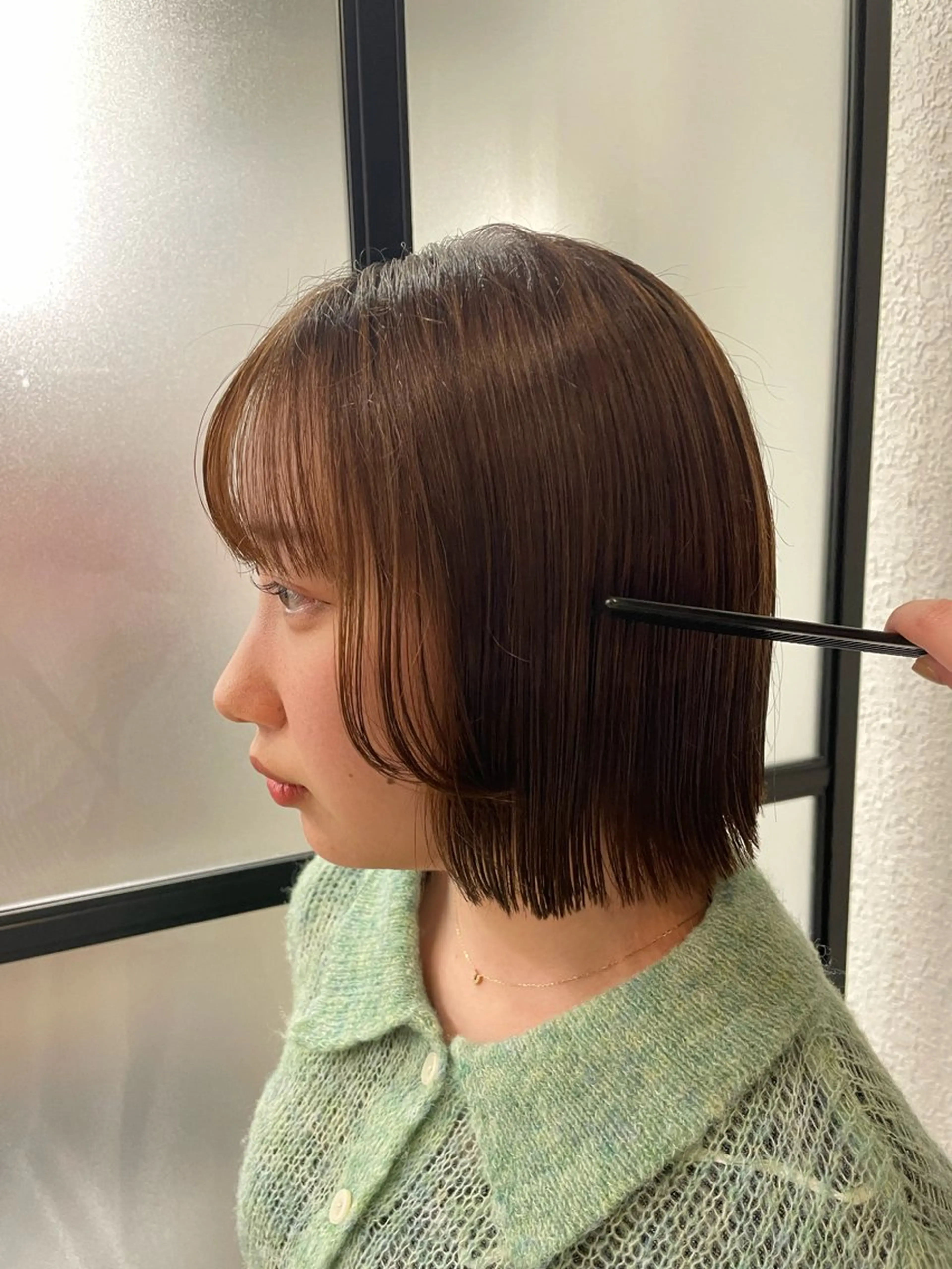 ショート ハラダ クルミのヘアスタイル