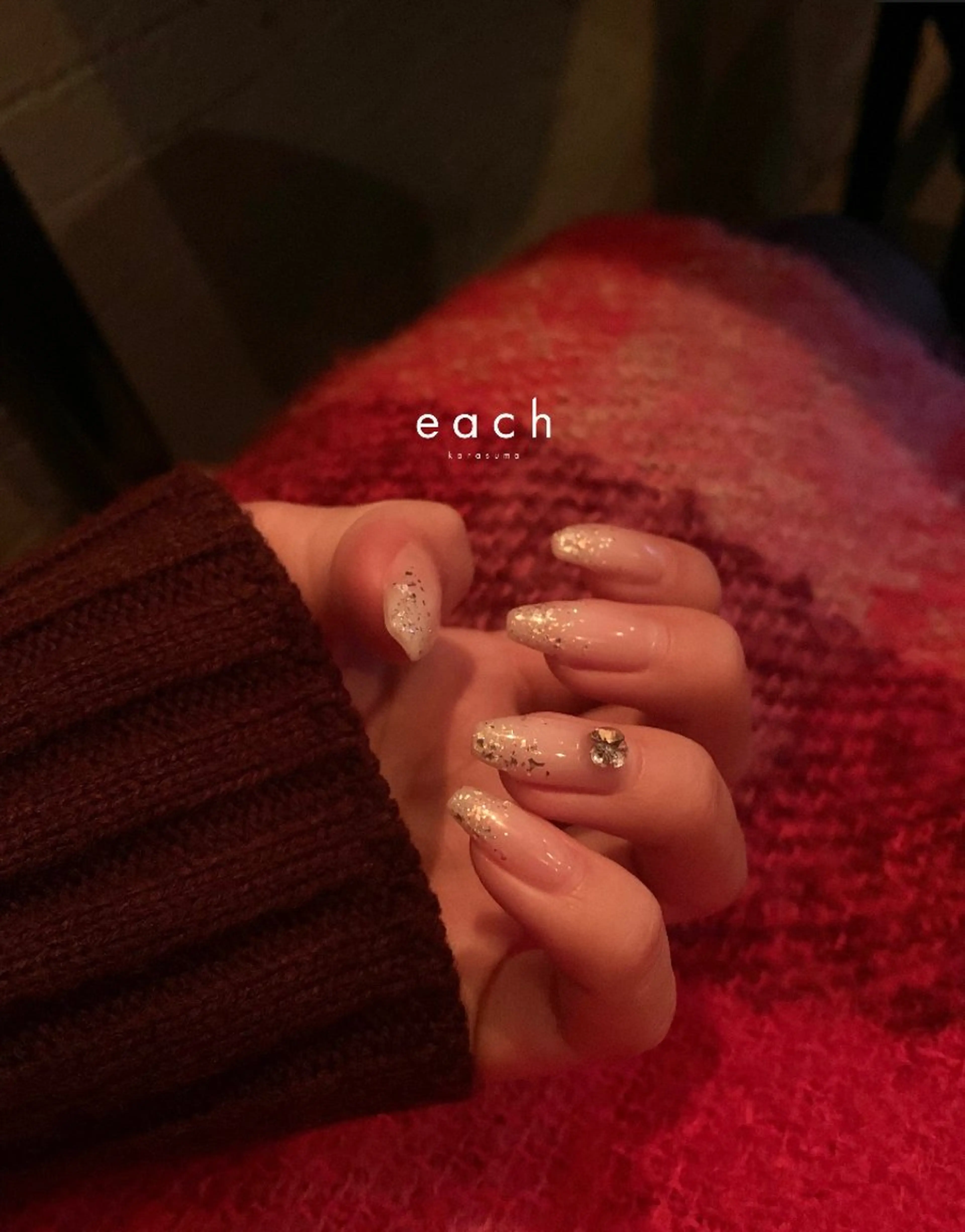 ネイル キラキラネイル each Hibikiのネイルデザイン