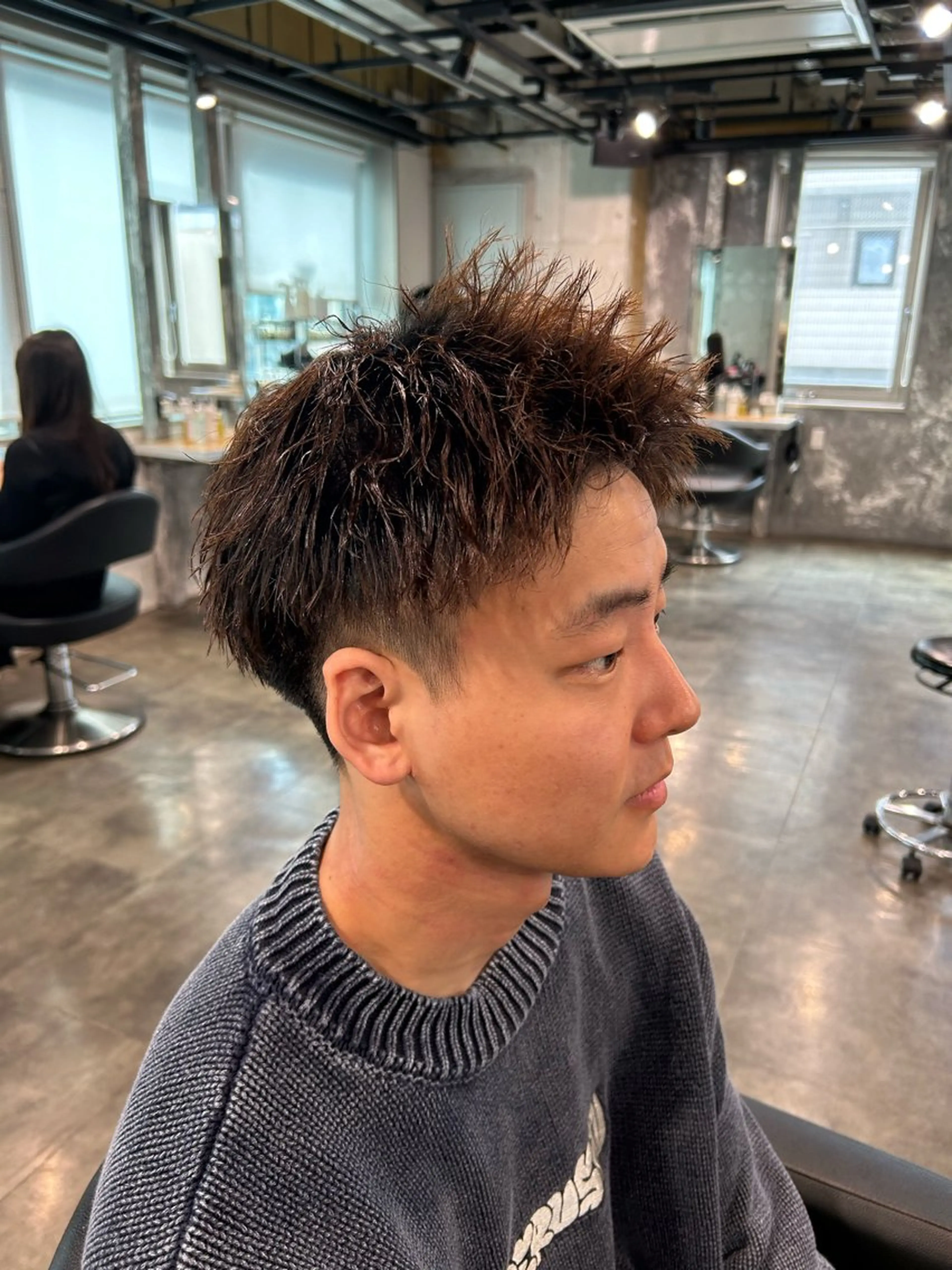 メンズ メンズパーマ スパイキーショート カット パーマ メンズ特化美容師 💠チナツのヘアスタイル