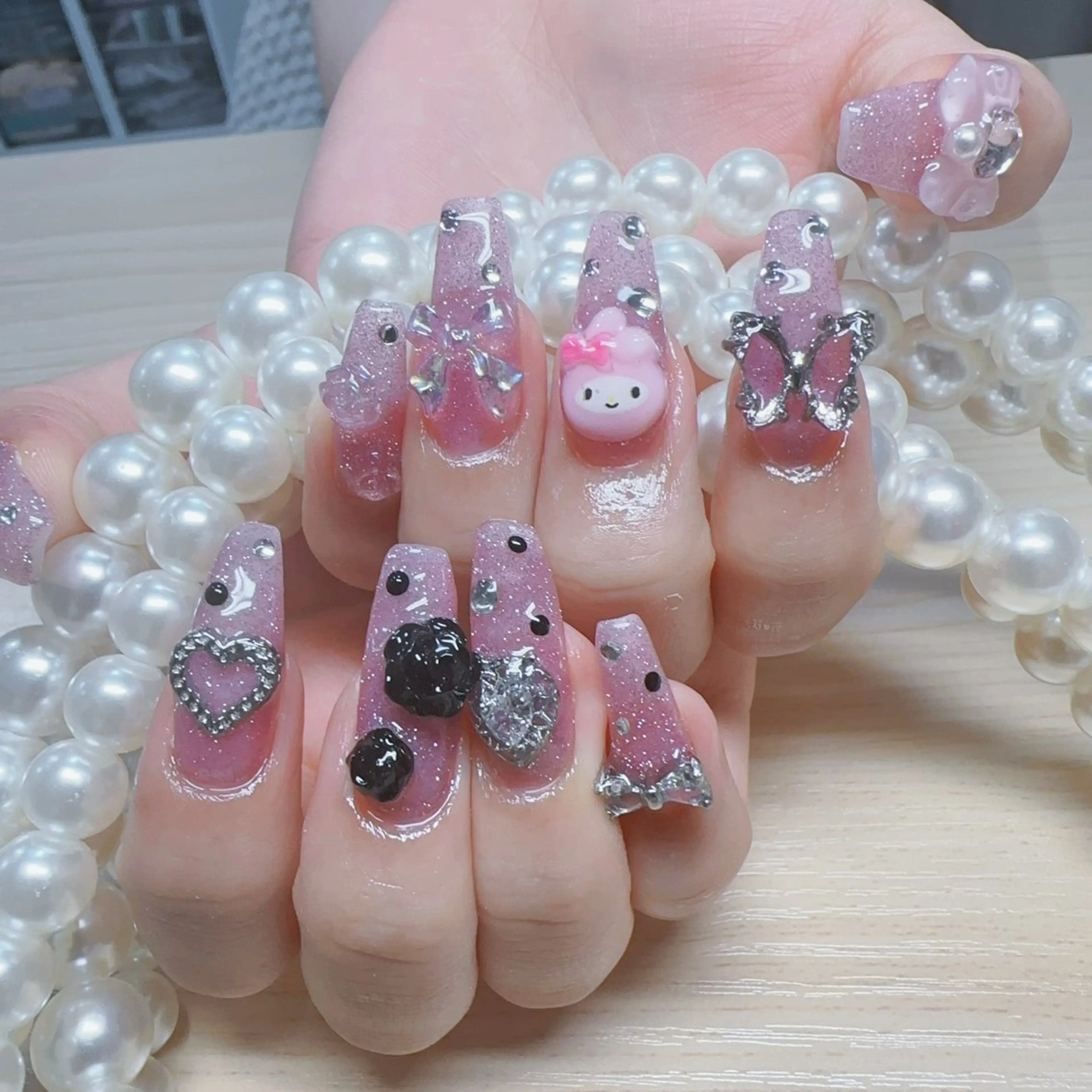 ネイル ハート ハンドネイル MO MO🐻のネイルデザイン