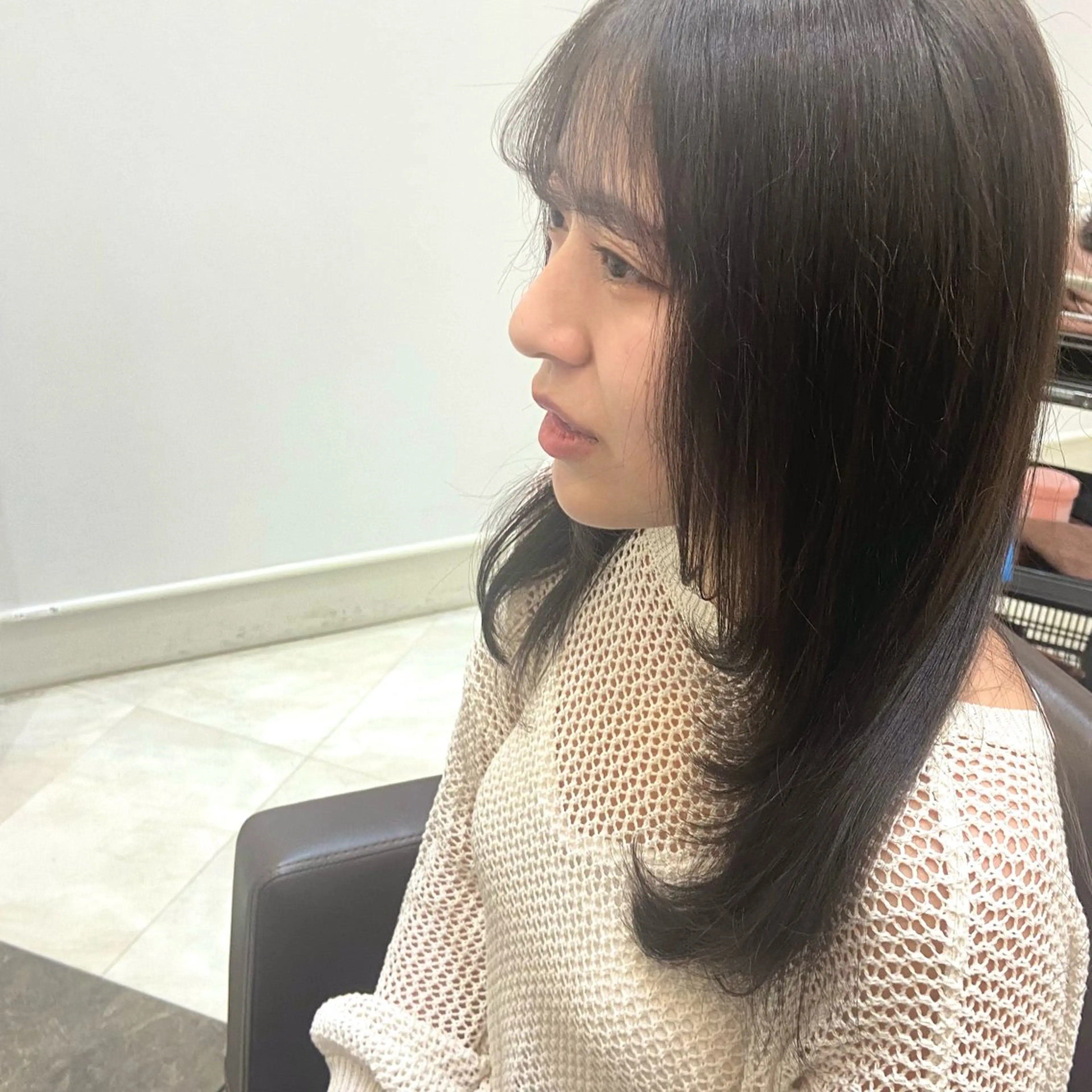 ロング 顔まわりレイヤー 顔周りカット レイヤーカット REM青葉台所属・REM青葉台 きたじまのヘアスタイル