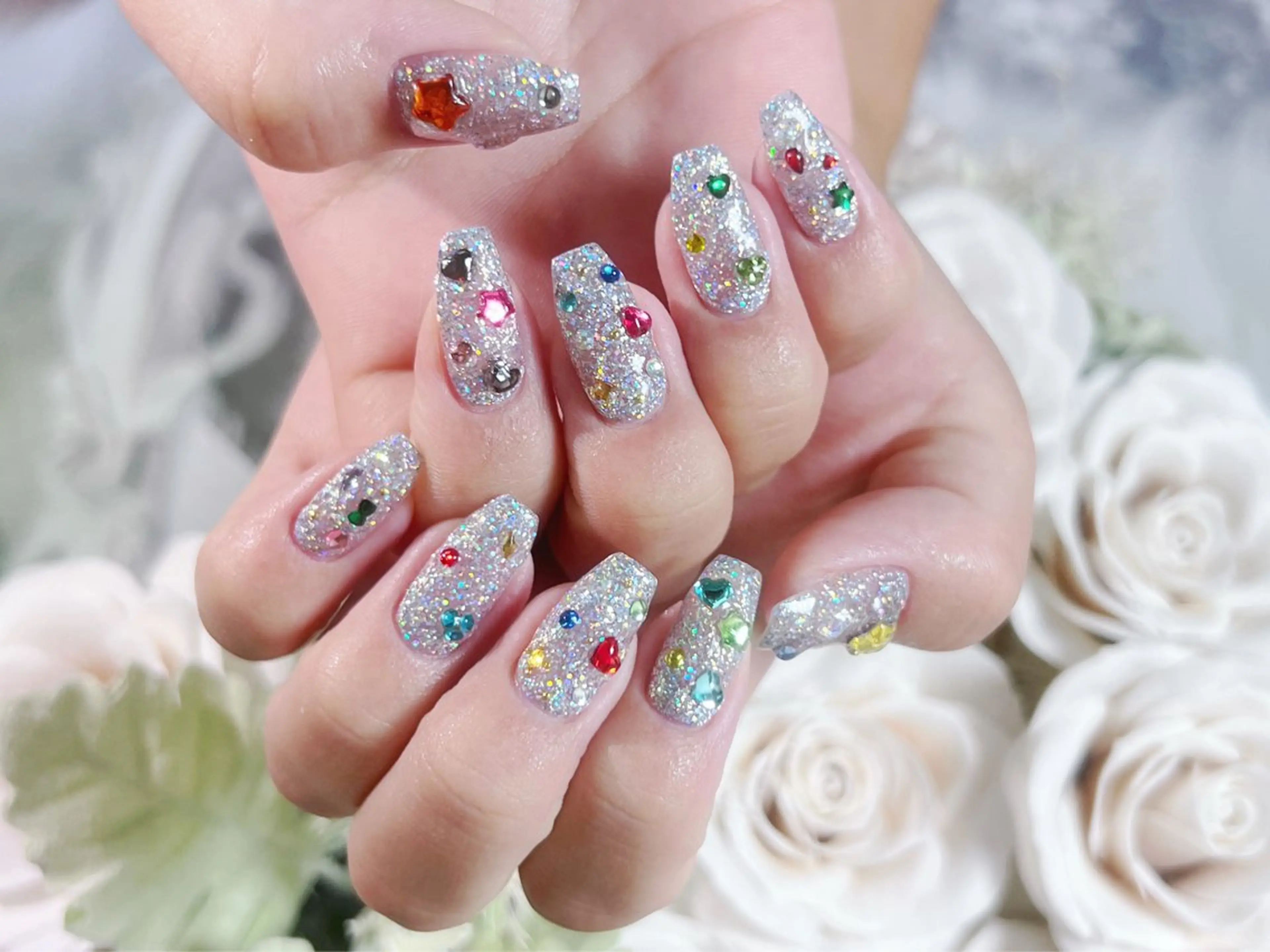 ネイル ロングネイル 持ち込み スカルプネイル ワンホンネイル ハンドネイル Painty所属・Painty nailのネイルデザイン