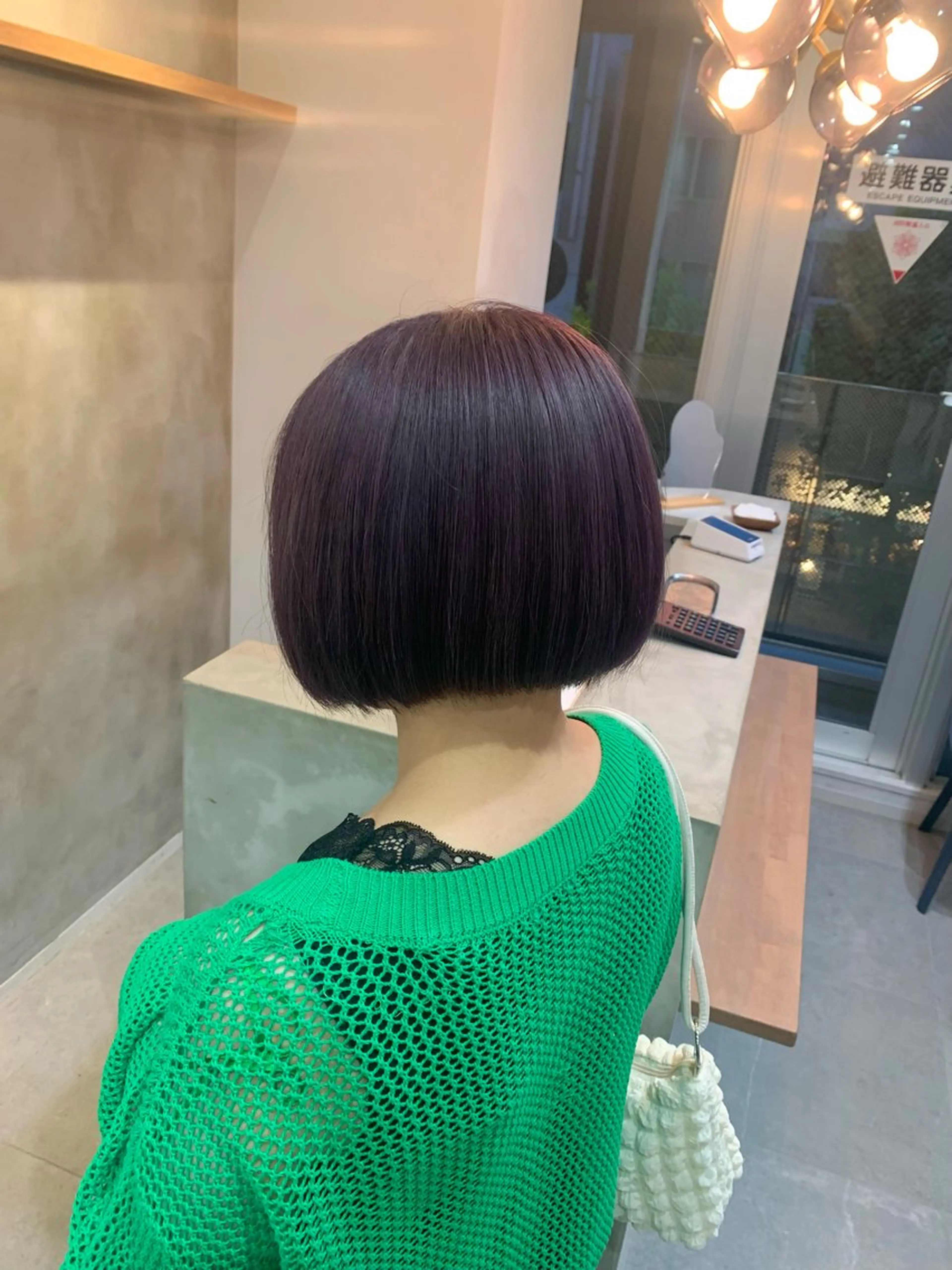 ショート パープルカラー ヘアカラー トリートメント little 小濱彰太のヘアスタイル