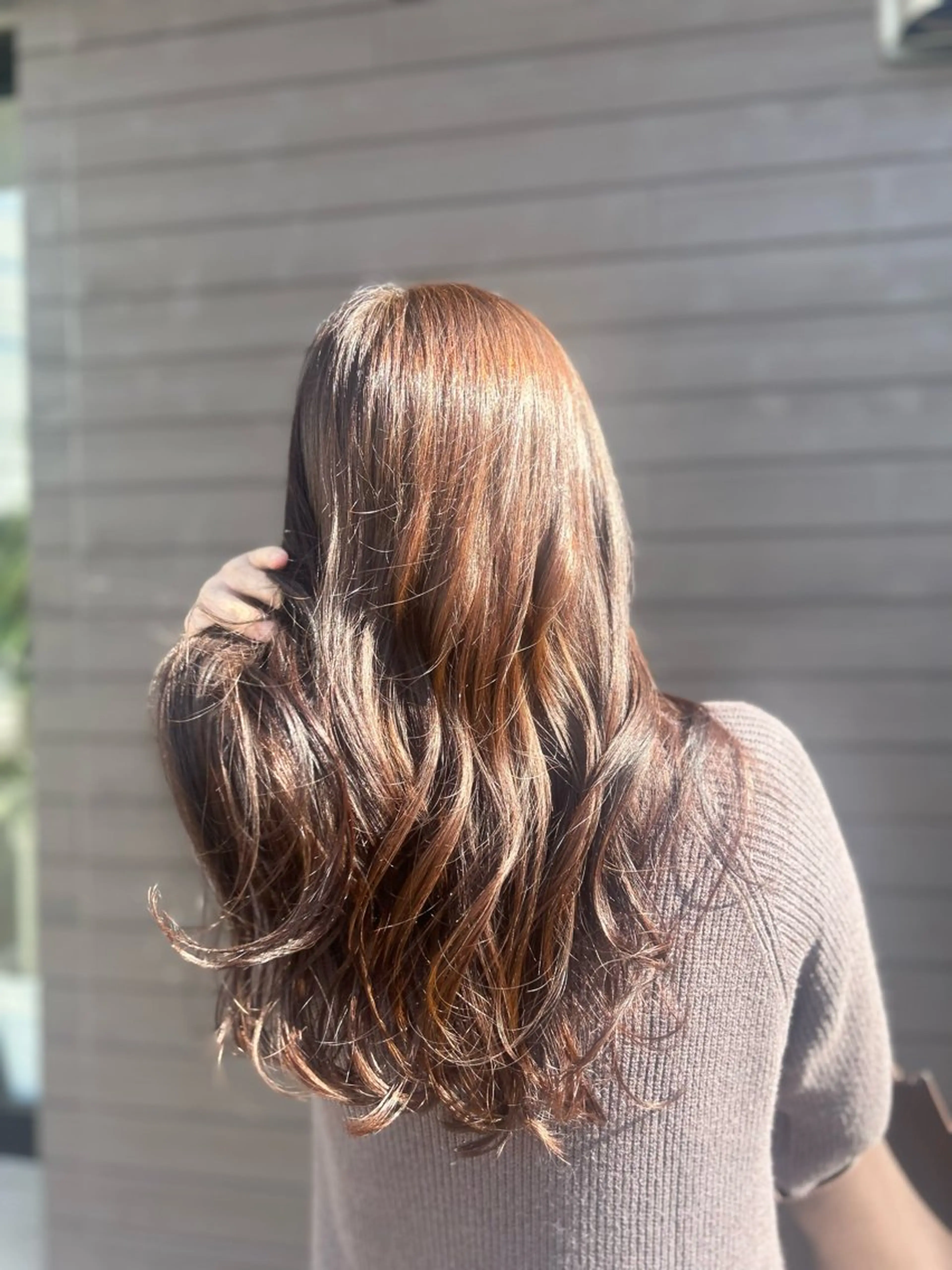 ロング カラー ヘアアレンジ ブラウンカラー モカブラウン hair&make Rivia所属・🤍 minaのヘアスタイル