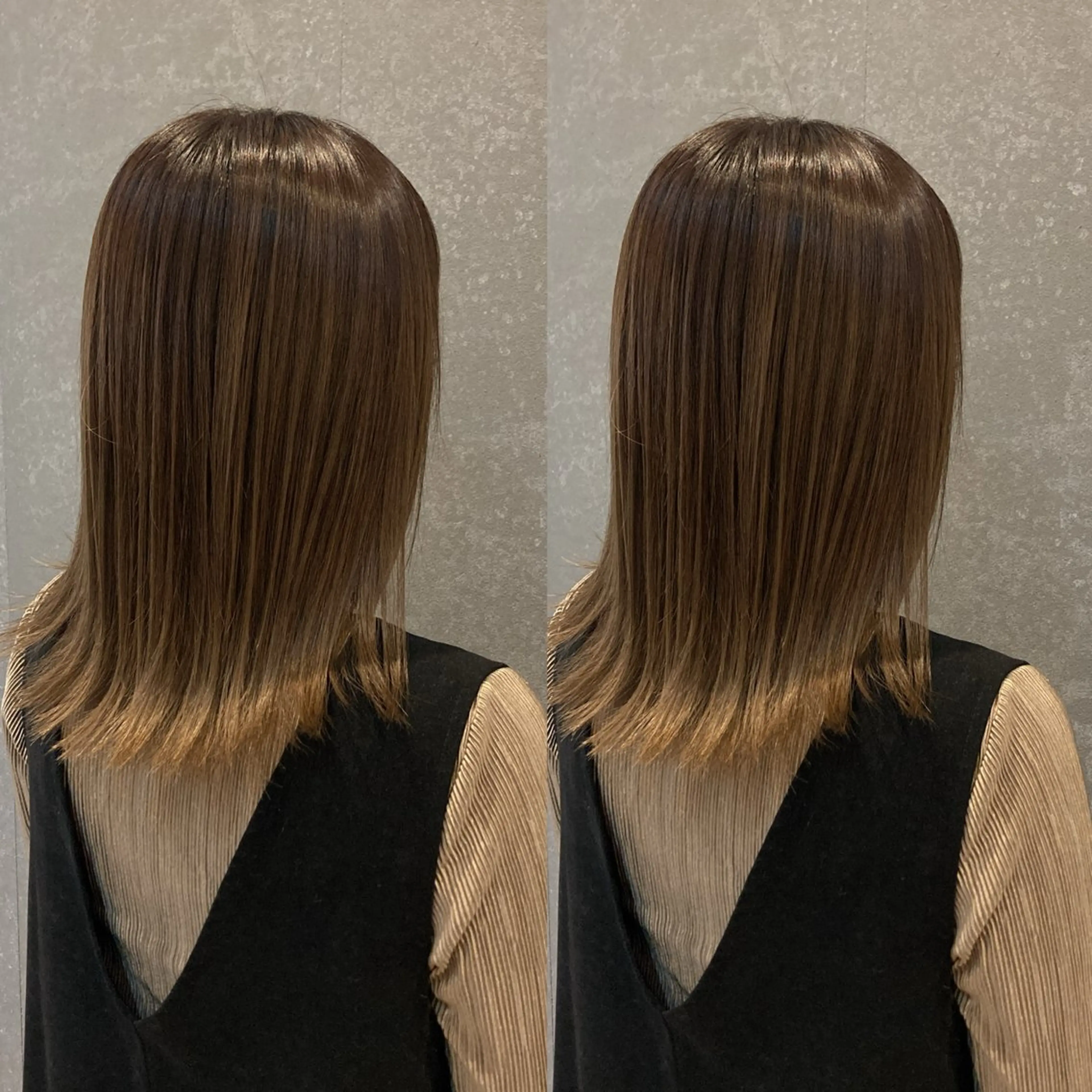 ミディアム レイヤーカット schon所属・み うのヘアスタイル