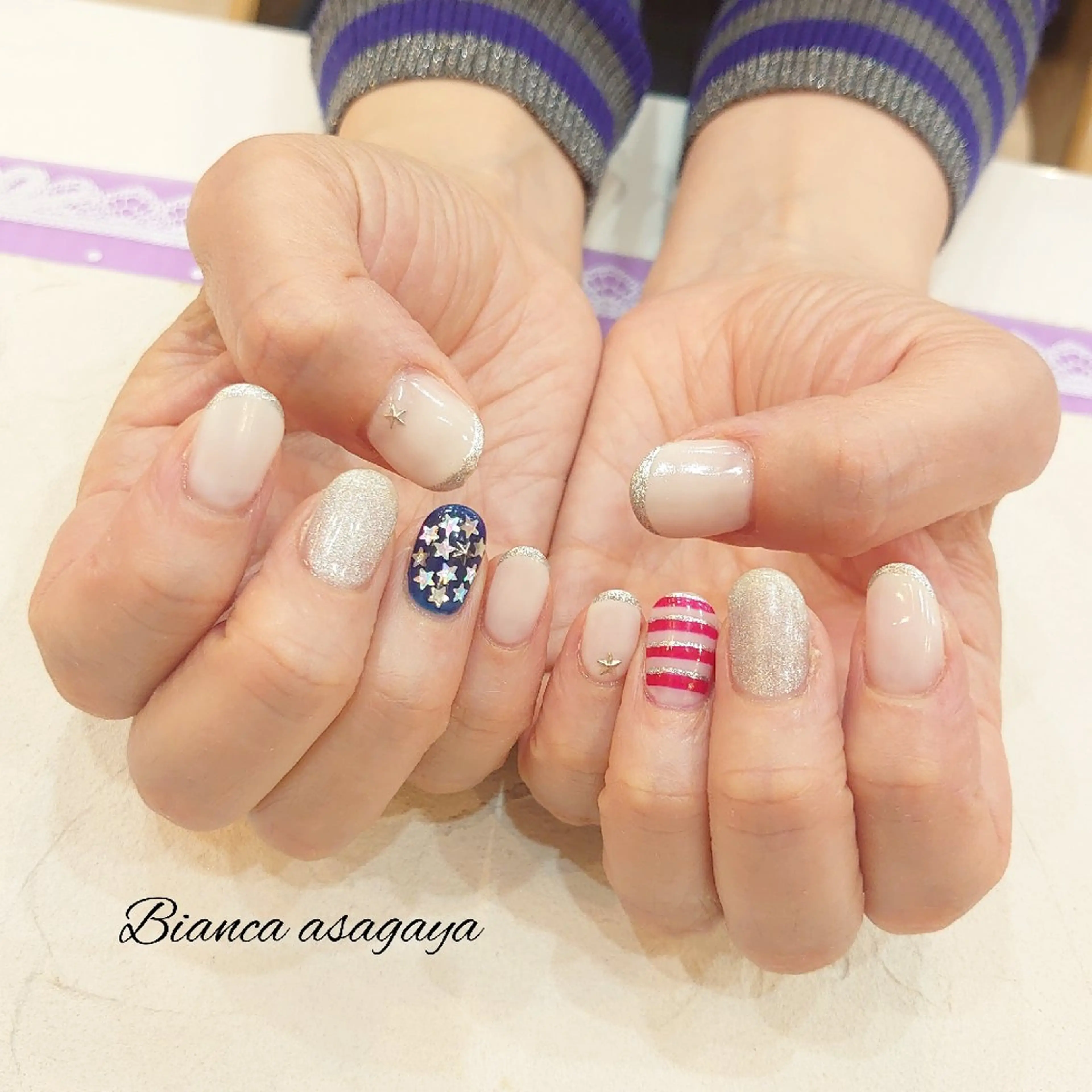 ネイル ジェルネイル ニュアンスネイル パラジェル シンプルネイル Bianca TANAKAのネイルデザイン
