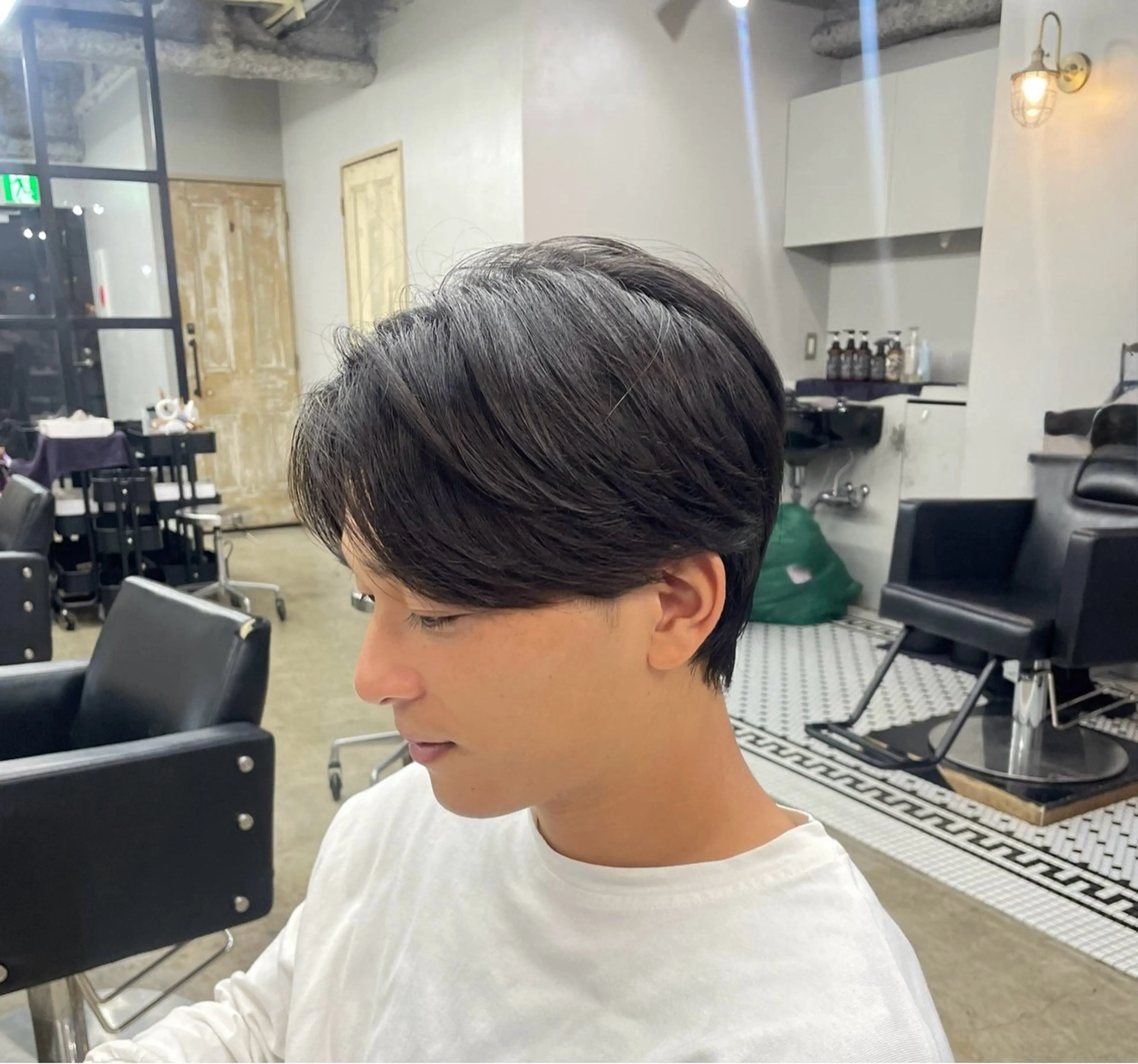 ショート パーマ メンズ センターパート マッシュ カット トリートメント メンズカット/パーマ 艶カラーTAIGA︎のヘアスタイル