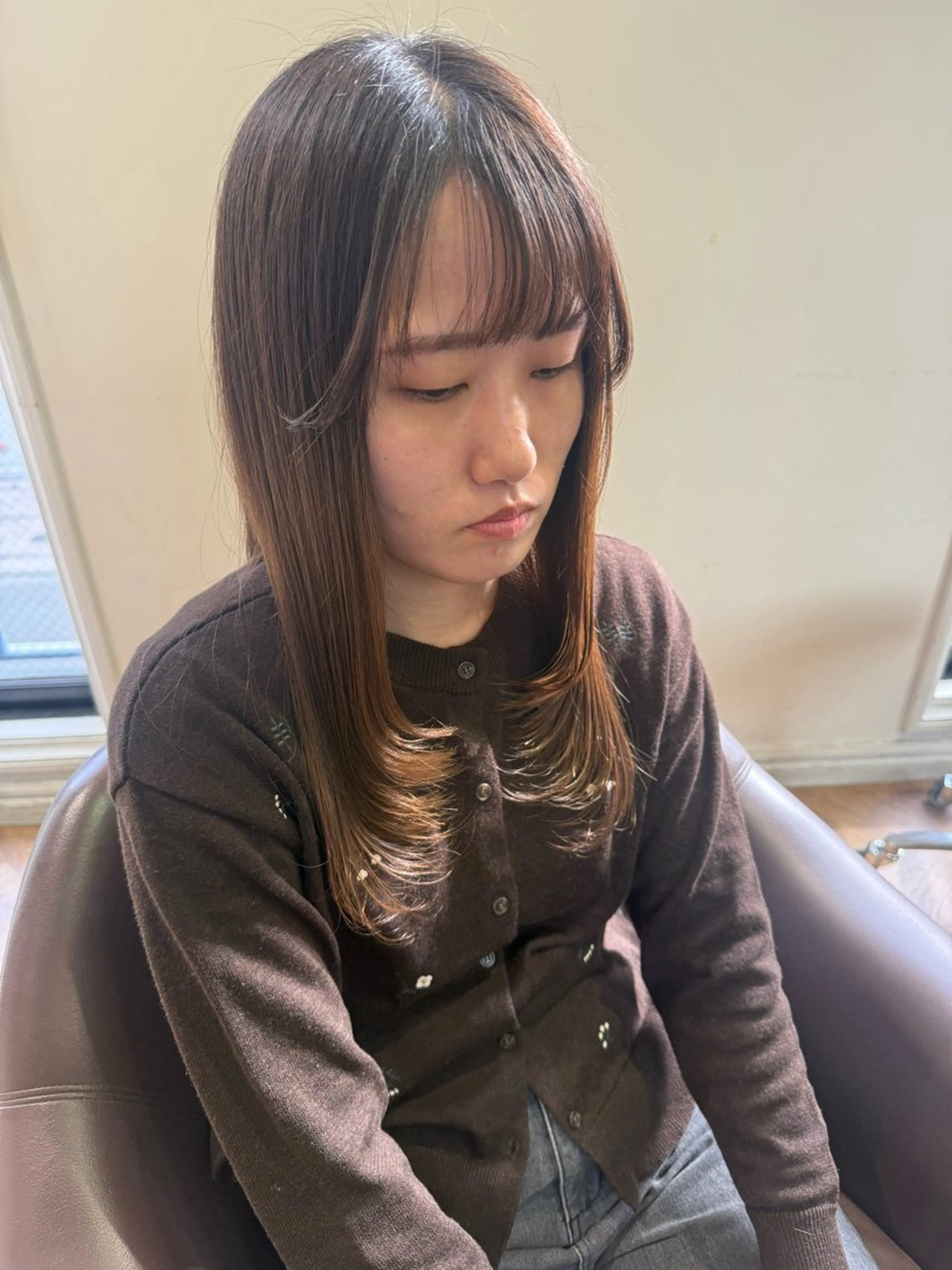 ロング レイヤーカット 溝口 槙里也のヘアスタイル