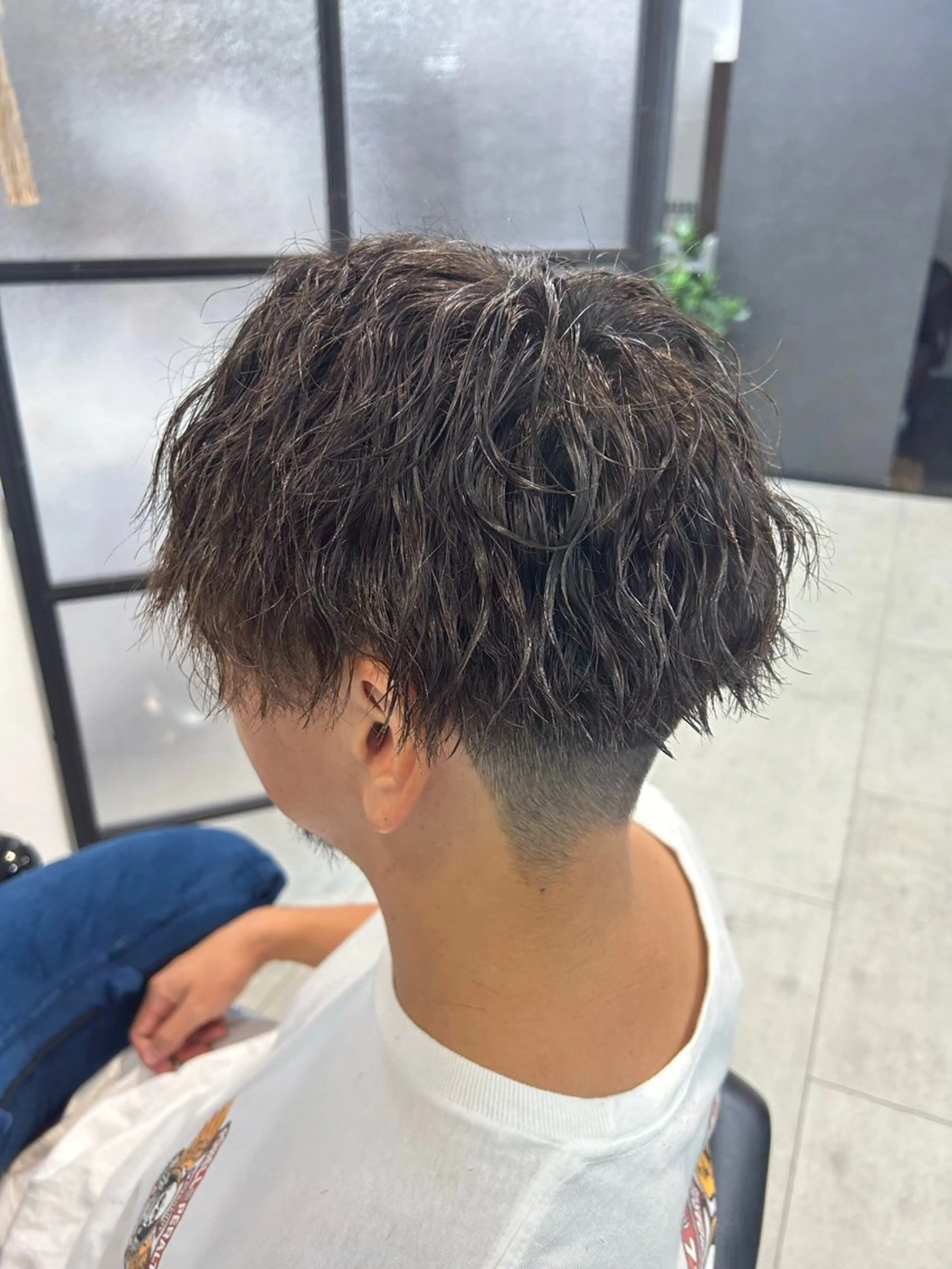 ショート パーマ メンズ マッシュ 刈り上げ メンズパーマの達人 /タカシマ　ダイスケのヘアスタイル