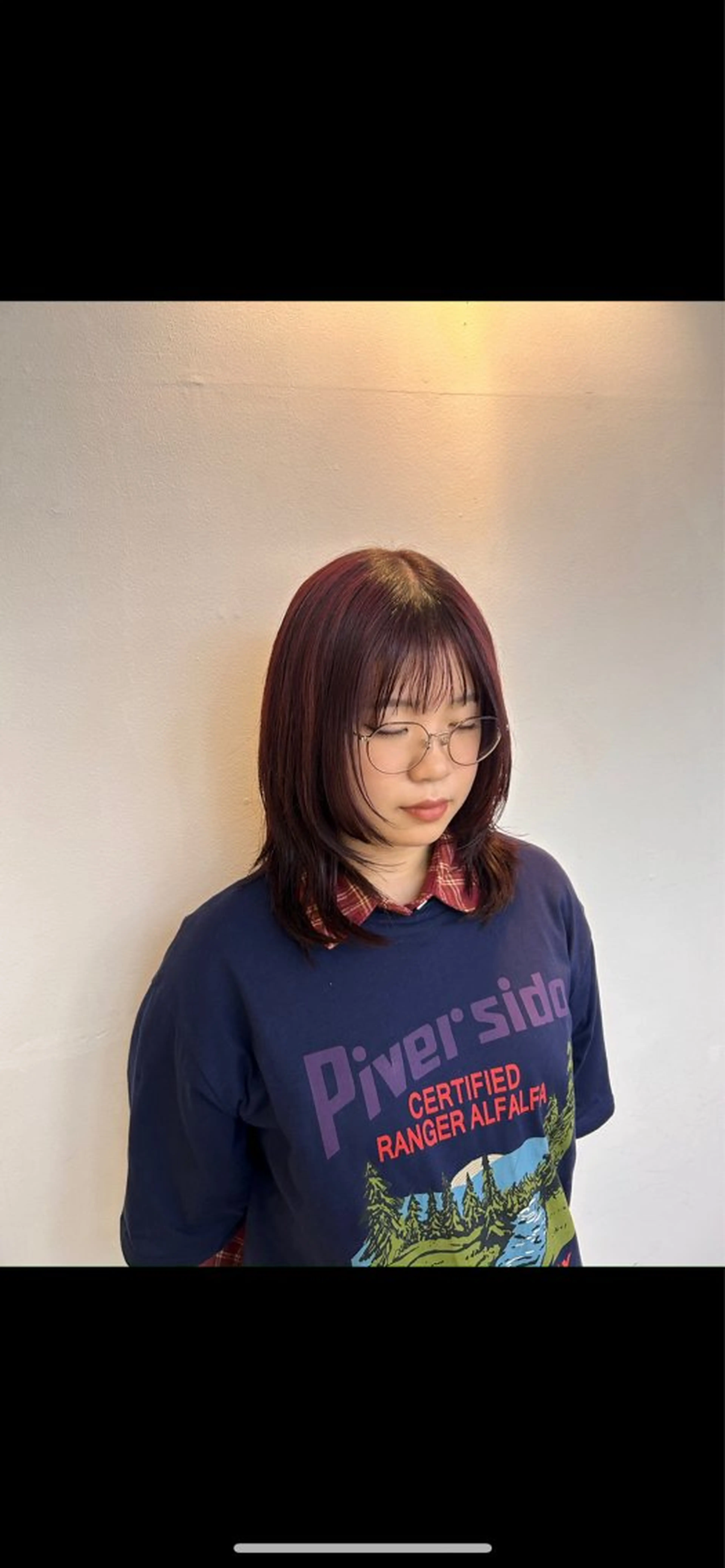 ミディアム カット ヘアカラー 畑澤 和果のヘアスタイル