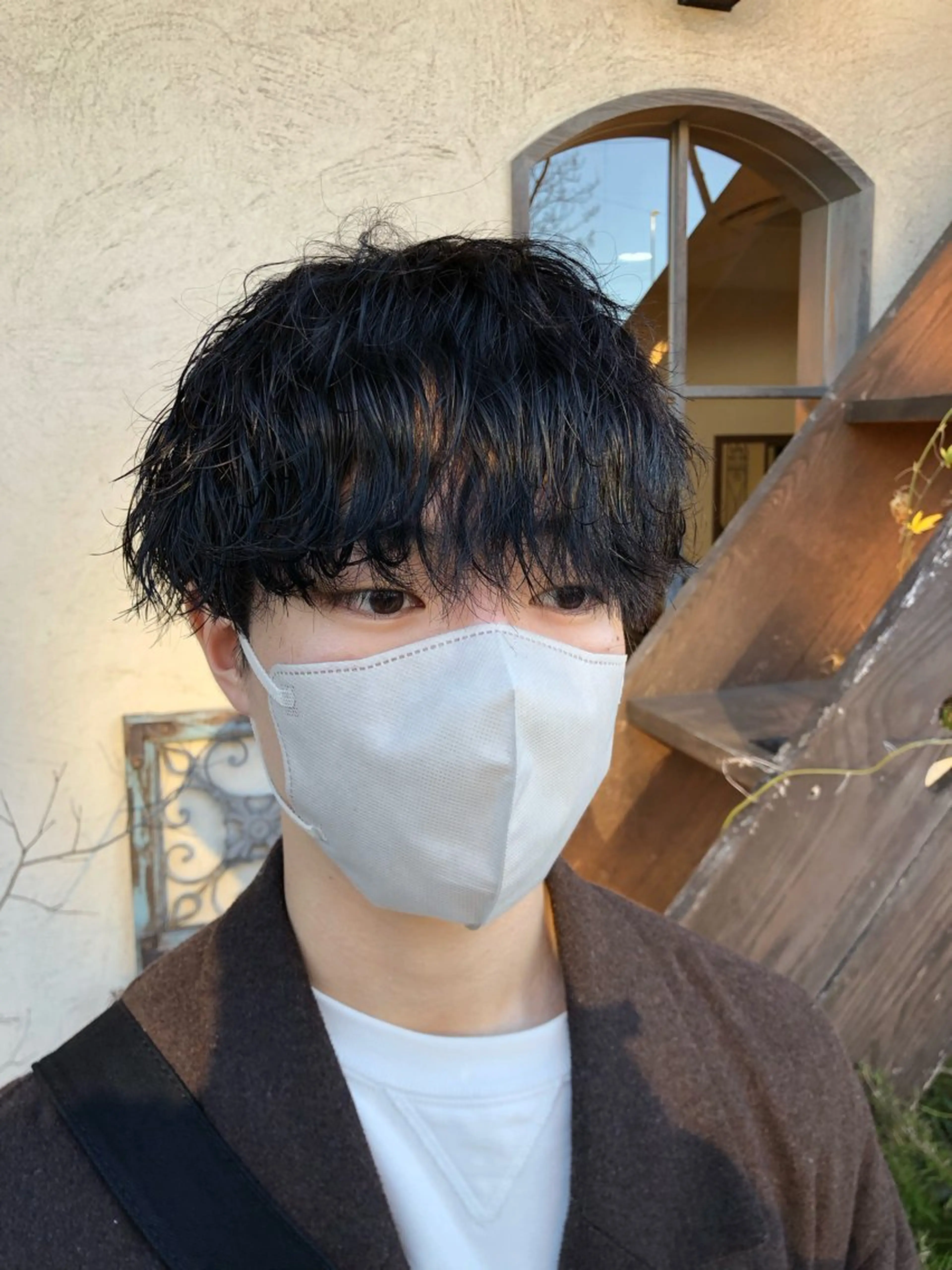 メンズ メンズパーマ 波巻きパーマ カット パーマ トリートメント rocca所属・鮫島 連のヘアスタイル