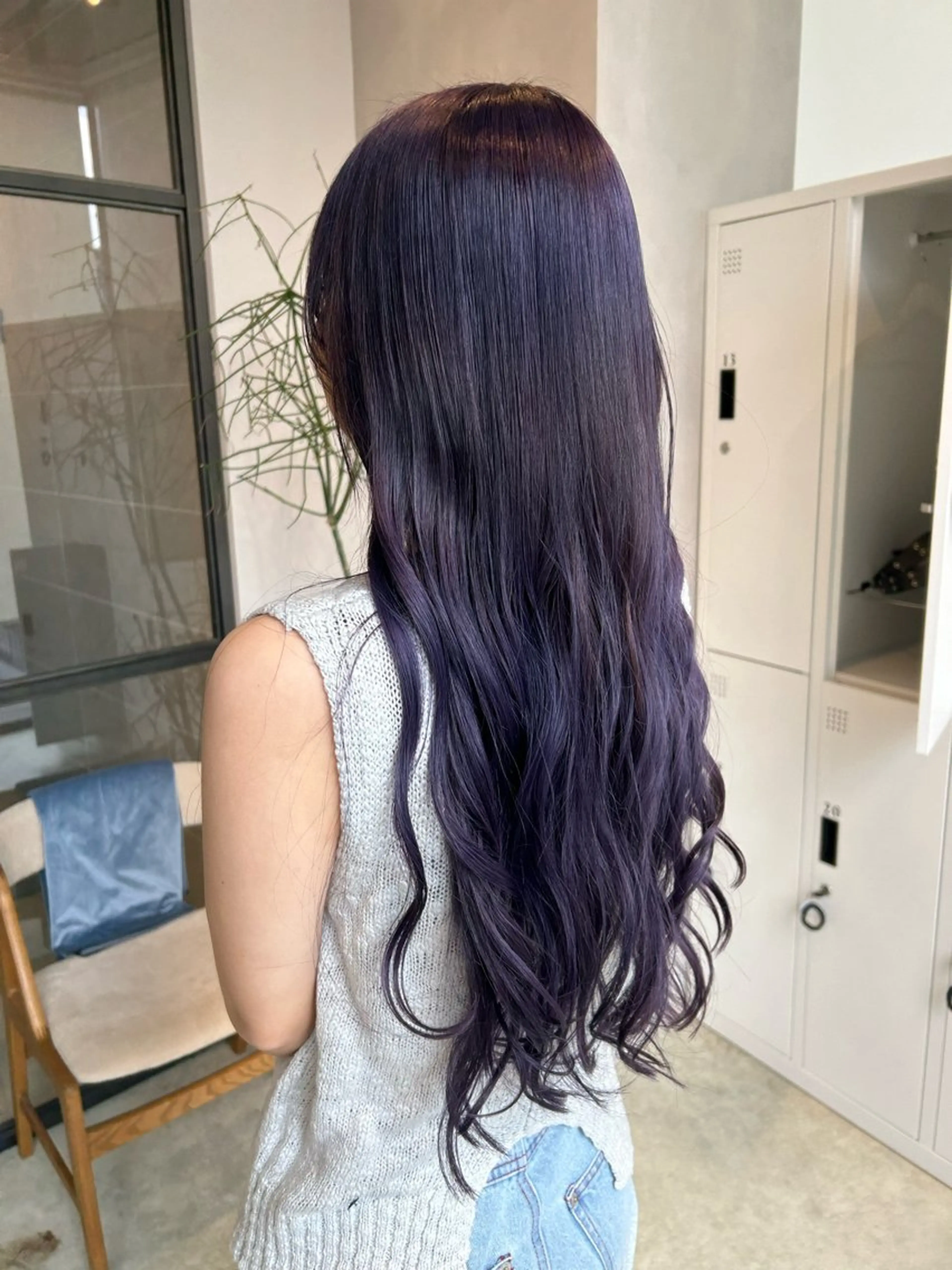 ロング カラー ラベンダーカラー カット ヘアカラー ピンク/ベージュ /似合わせ/田島百華のヘアスタイル