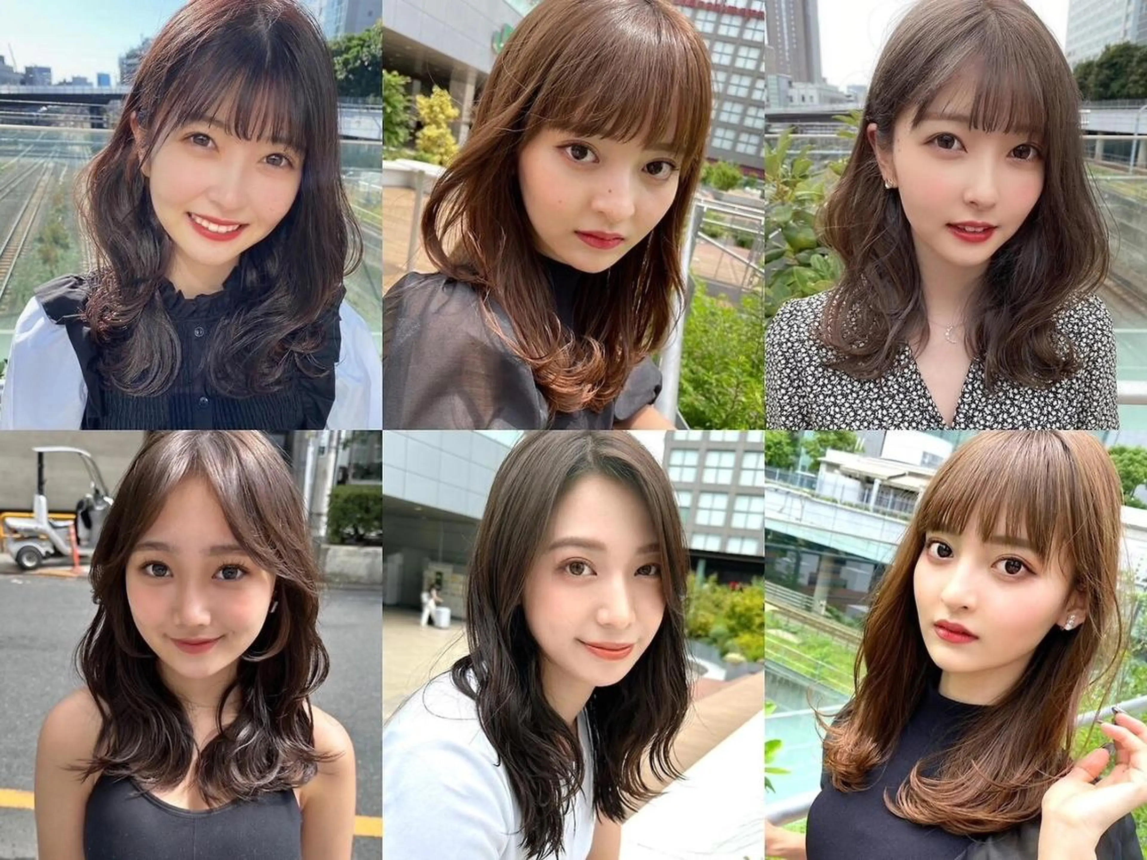 セミロング カット ヘアカラー トリートメント _WHITE 高槻のヘアスタイル