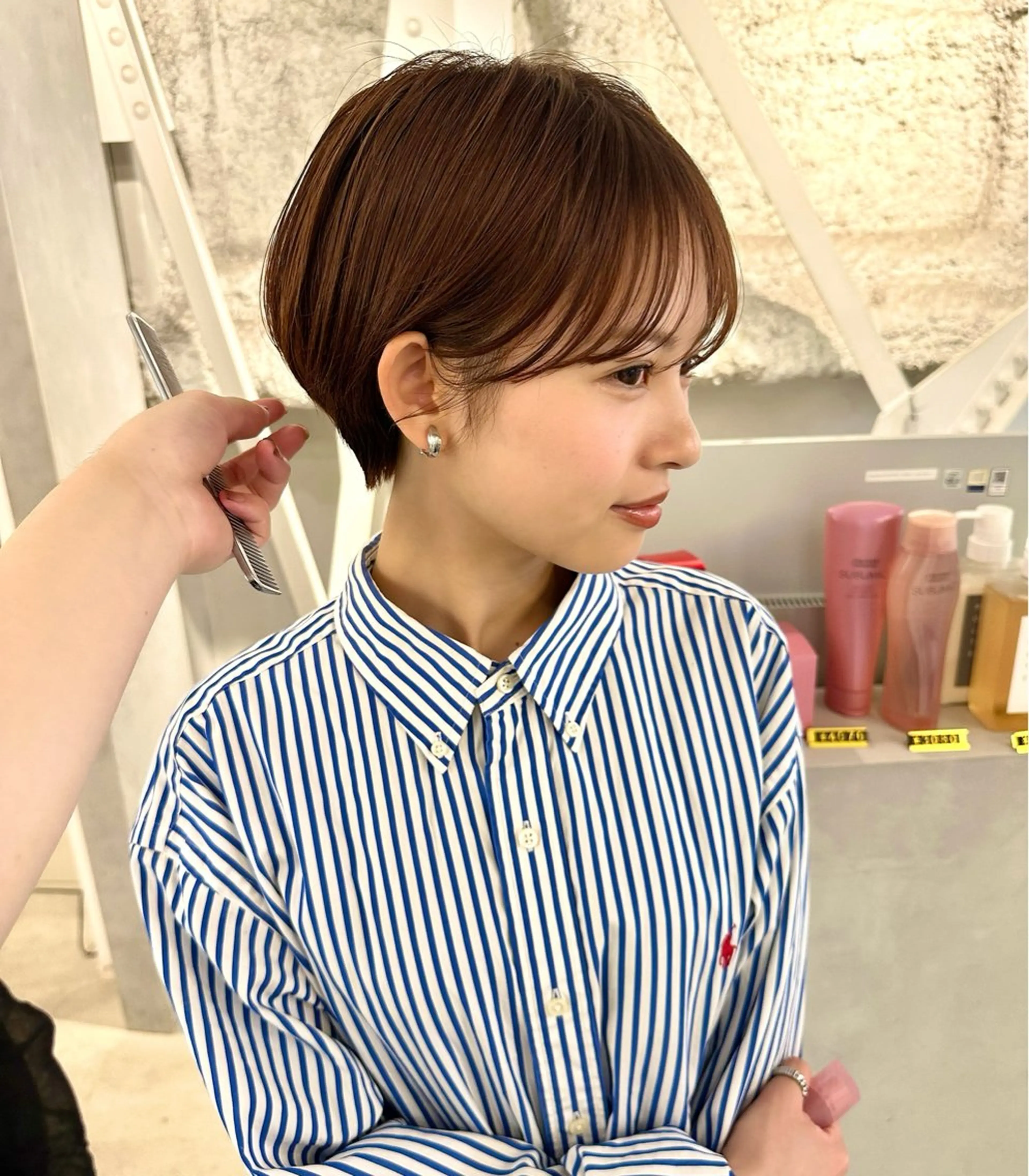 ショート カット ヘアカラー 骨格診断で絶対可愛い ✨丸みショート✨凌弥のヘアスタイル