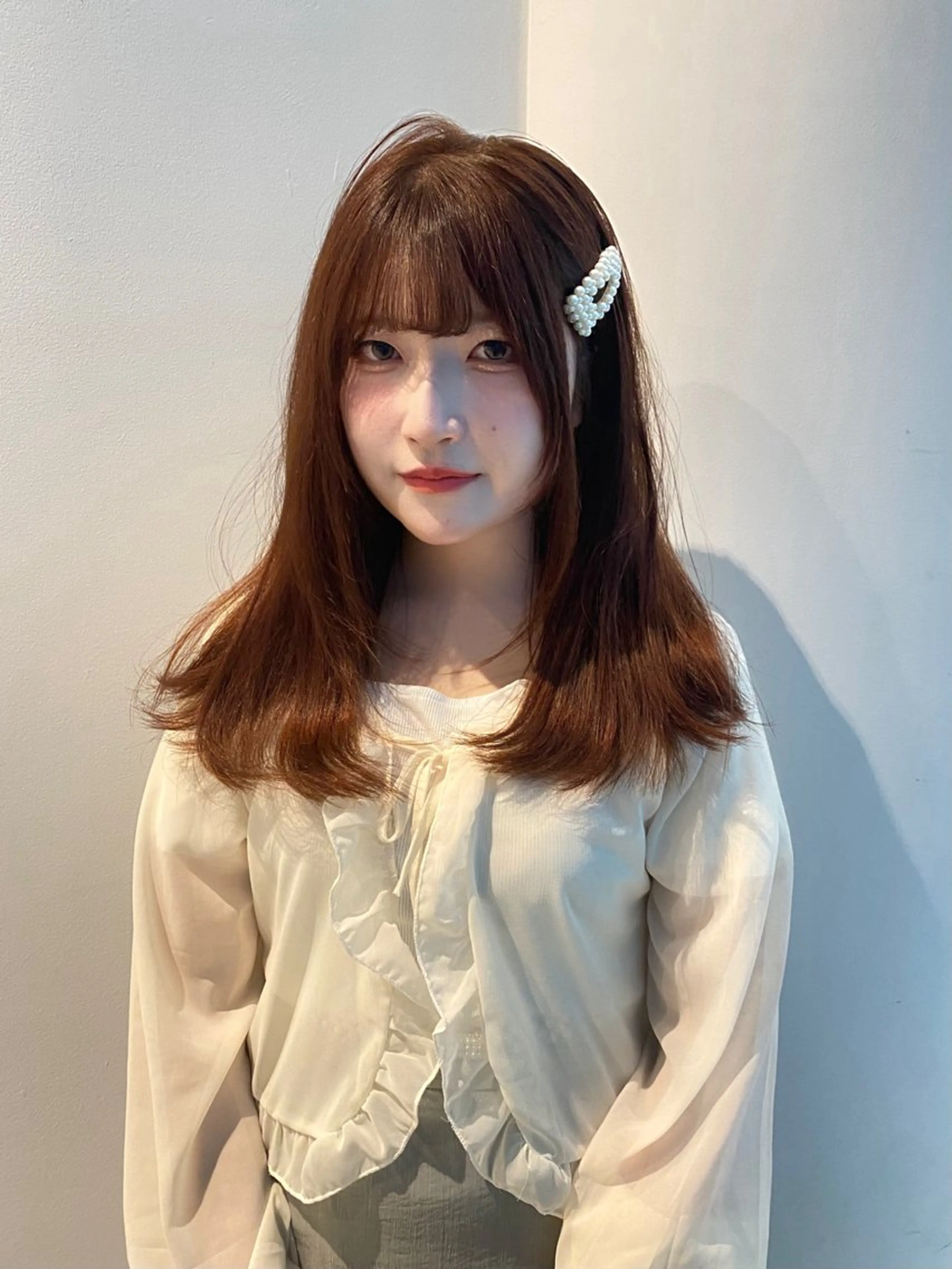 セミロング カラー ブリーチ ブリーチなしカラー カット ヘアカラー トリートメント mai / linoah˚✧のヘアスタイル