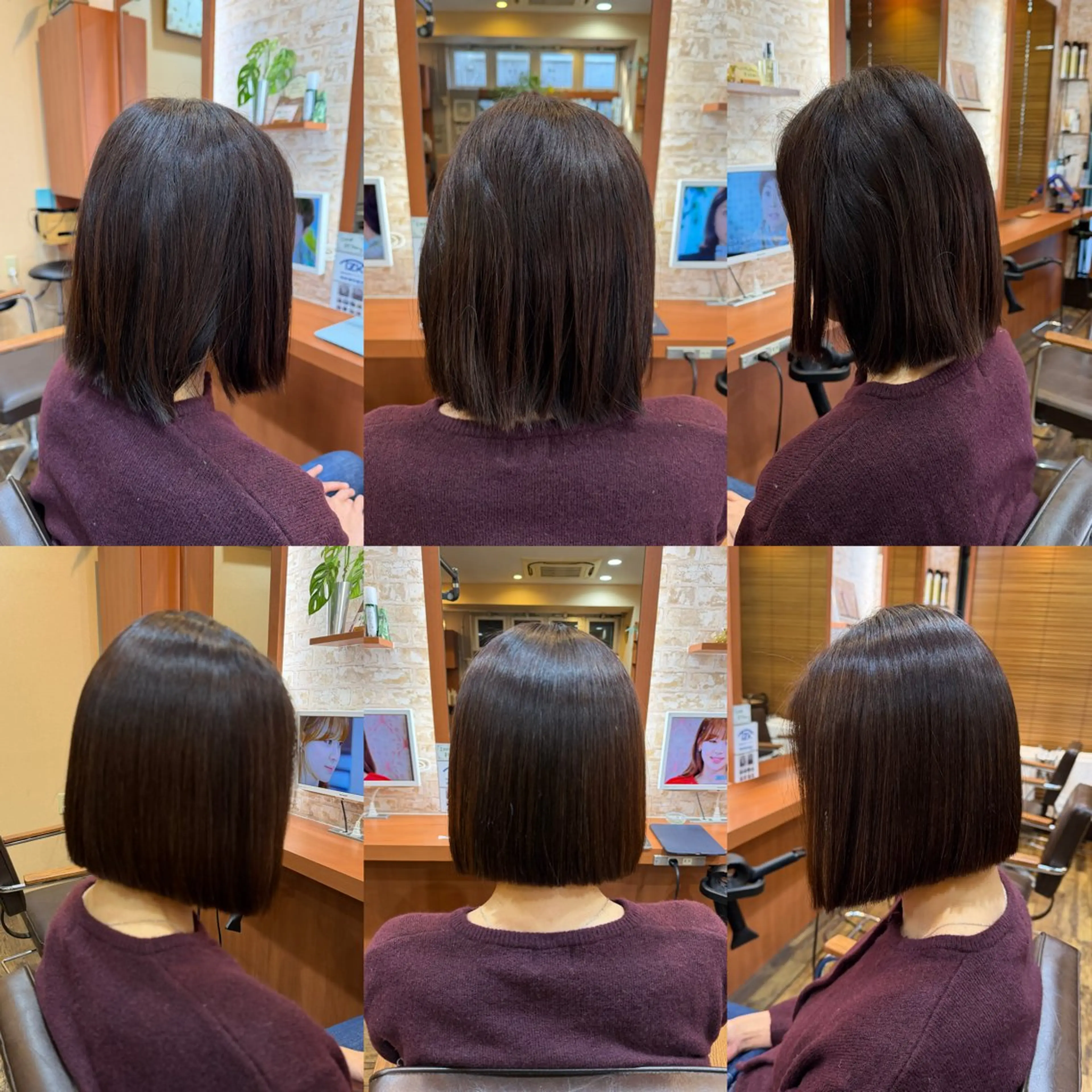 ミディアム 縮毛矯正 山口 博司のヘアスタイル