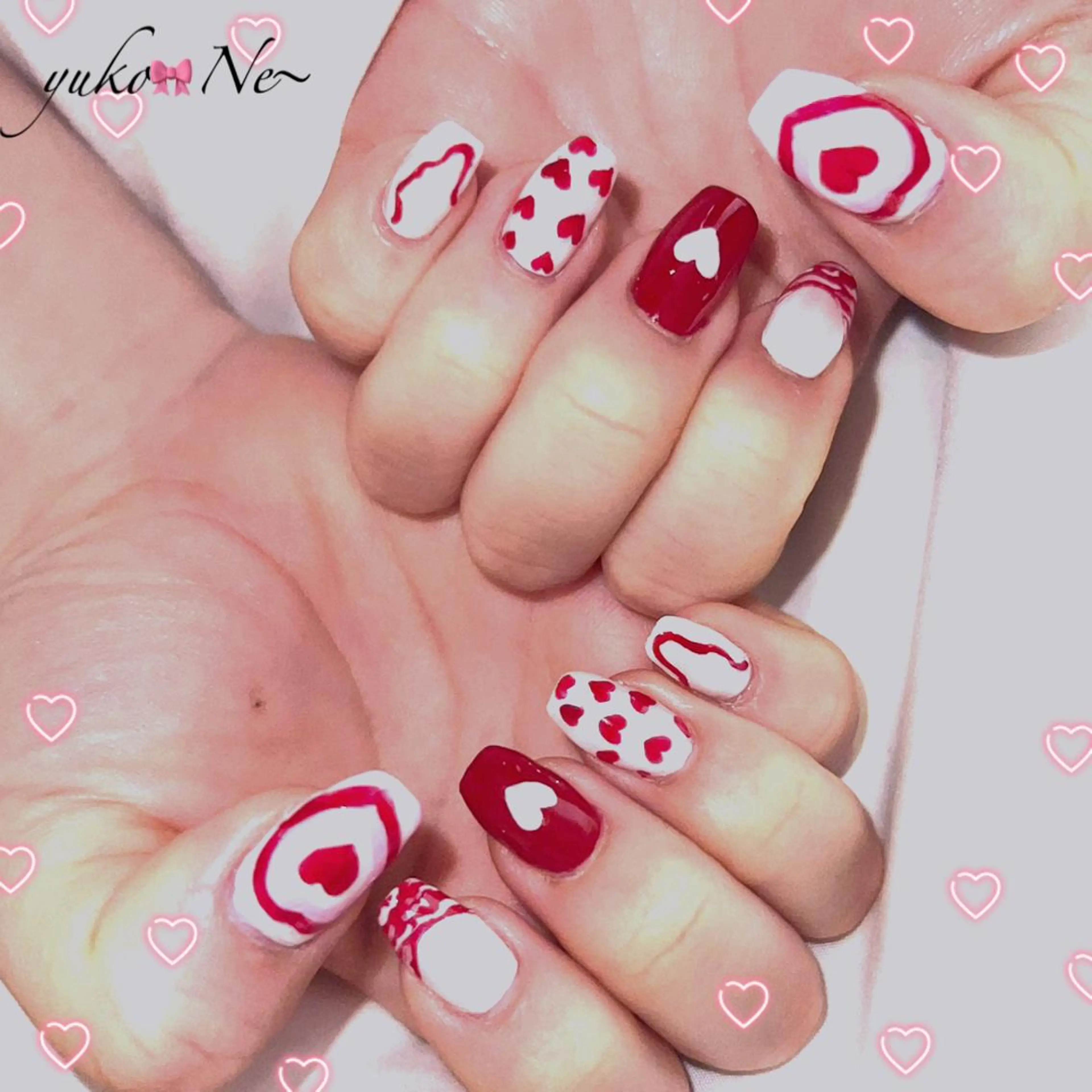 ネイル 持ち込み バレンタイン ネイルサロン　Lian所属・Lian Yulilianのネイルデザイン