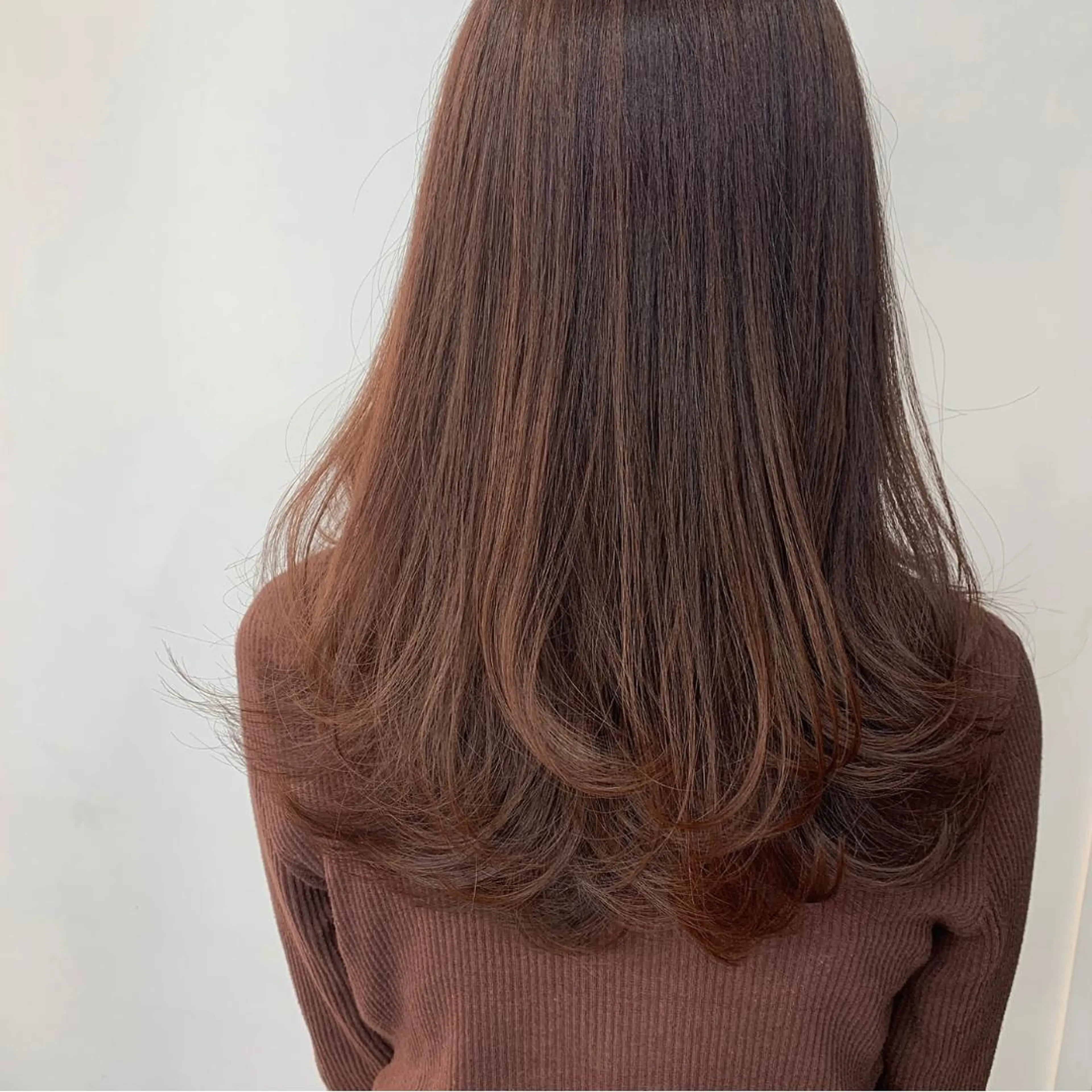 セミロング カラー レイヤーカット カット ヘアカラー HARUKA韓国ヘア /Luana梅田のヘアスタイル