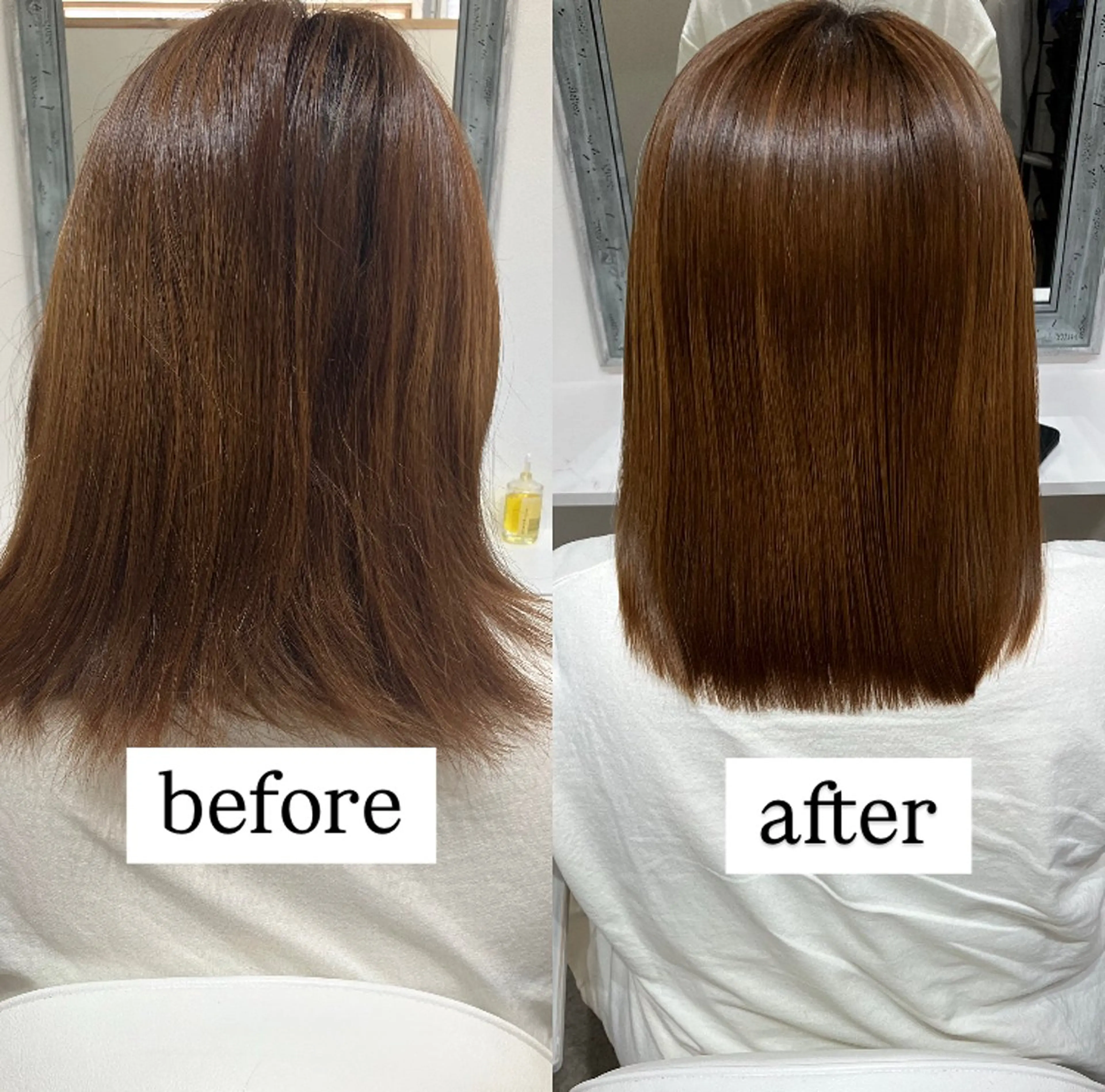 ミディアム 縮毛矯正 koko hair make所属・髪質改善 moriのヘアスタイル