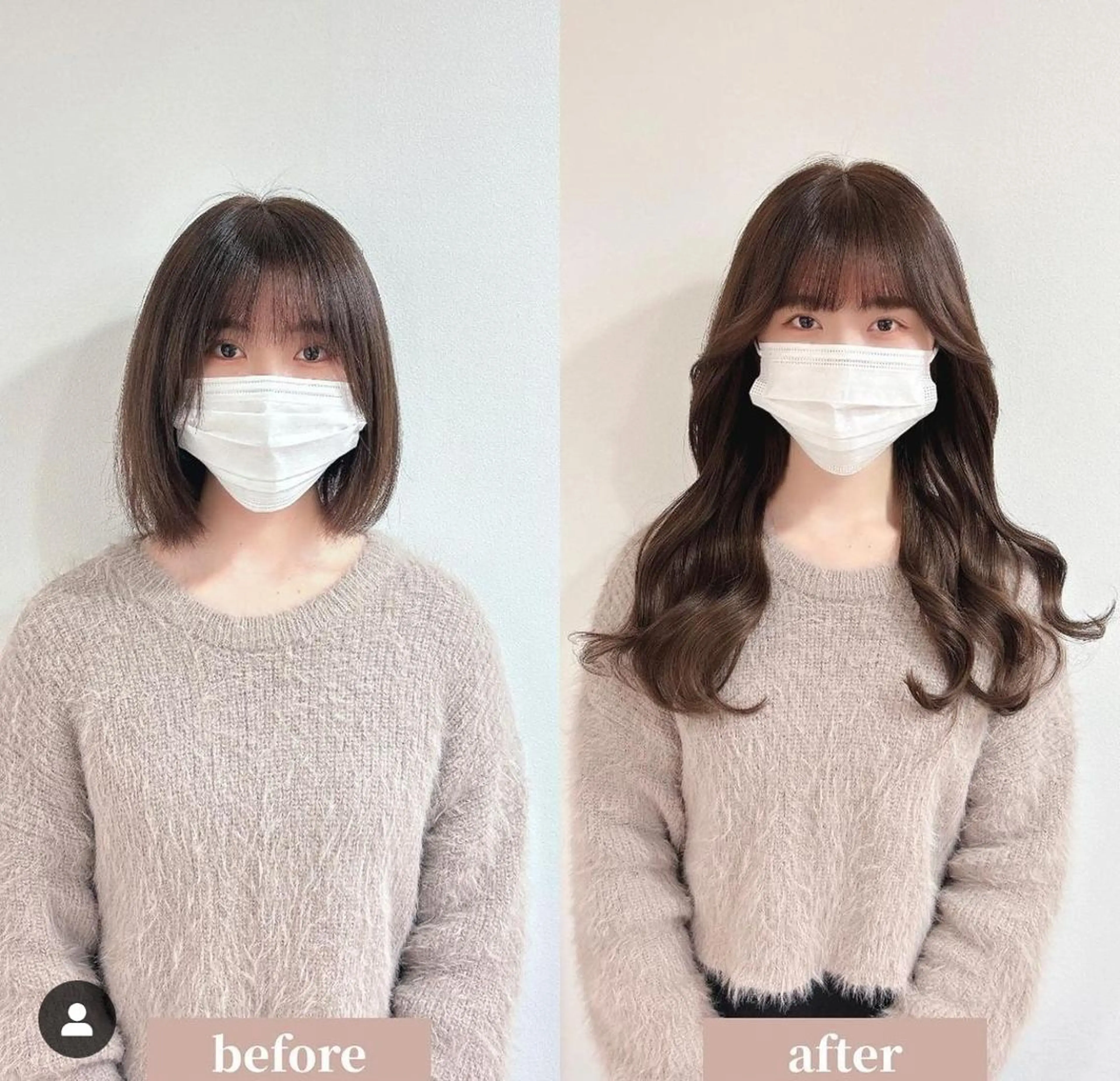 ヘアアレンジ セミロング カラーとエクステ 🌟エクステのヘアスタイル