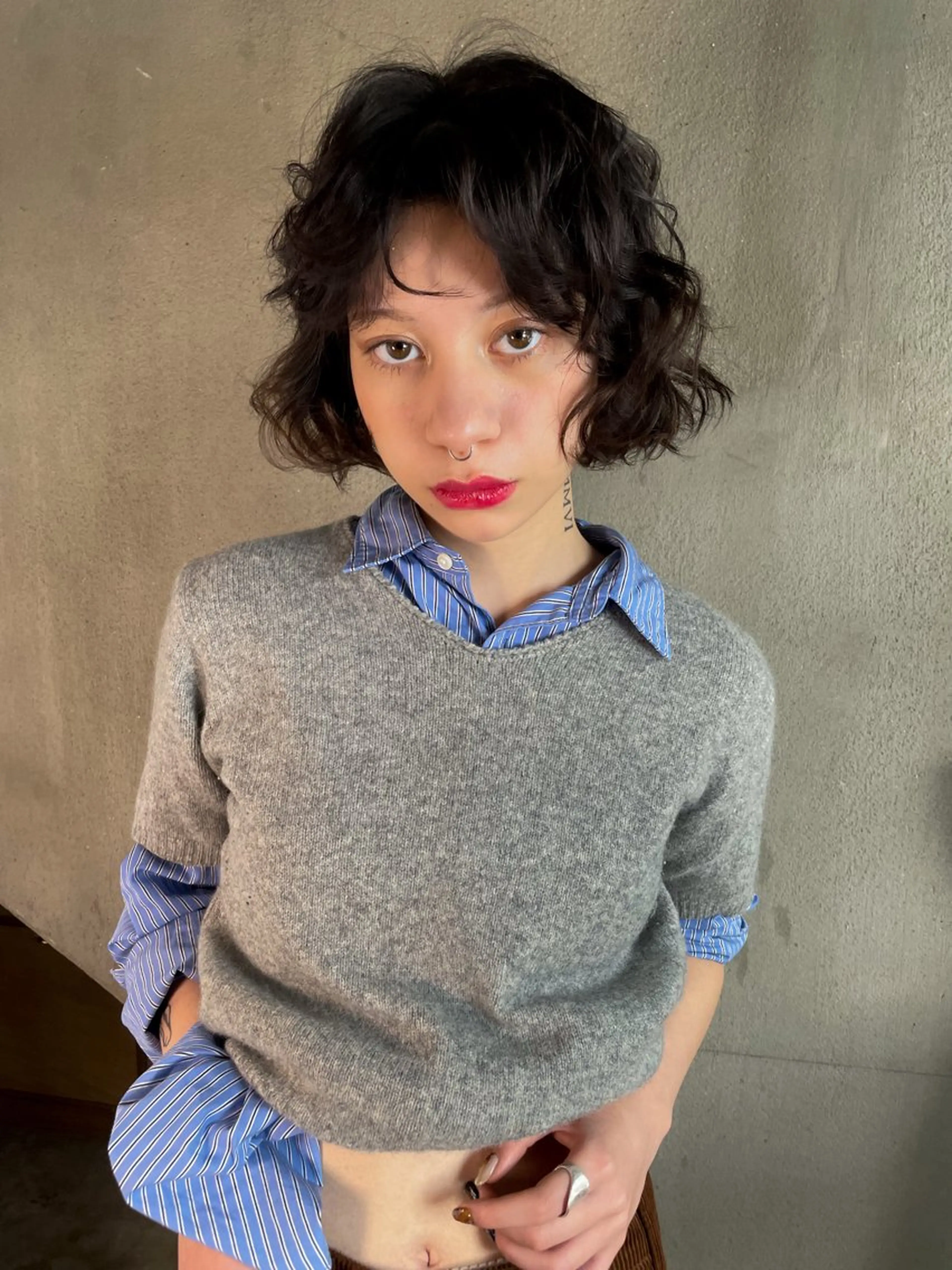 ショート パーマ パーマ/レイヤー 岩山丈一郎のヘアスタイル