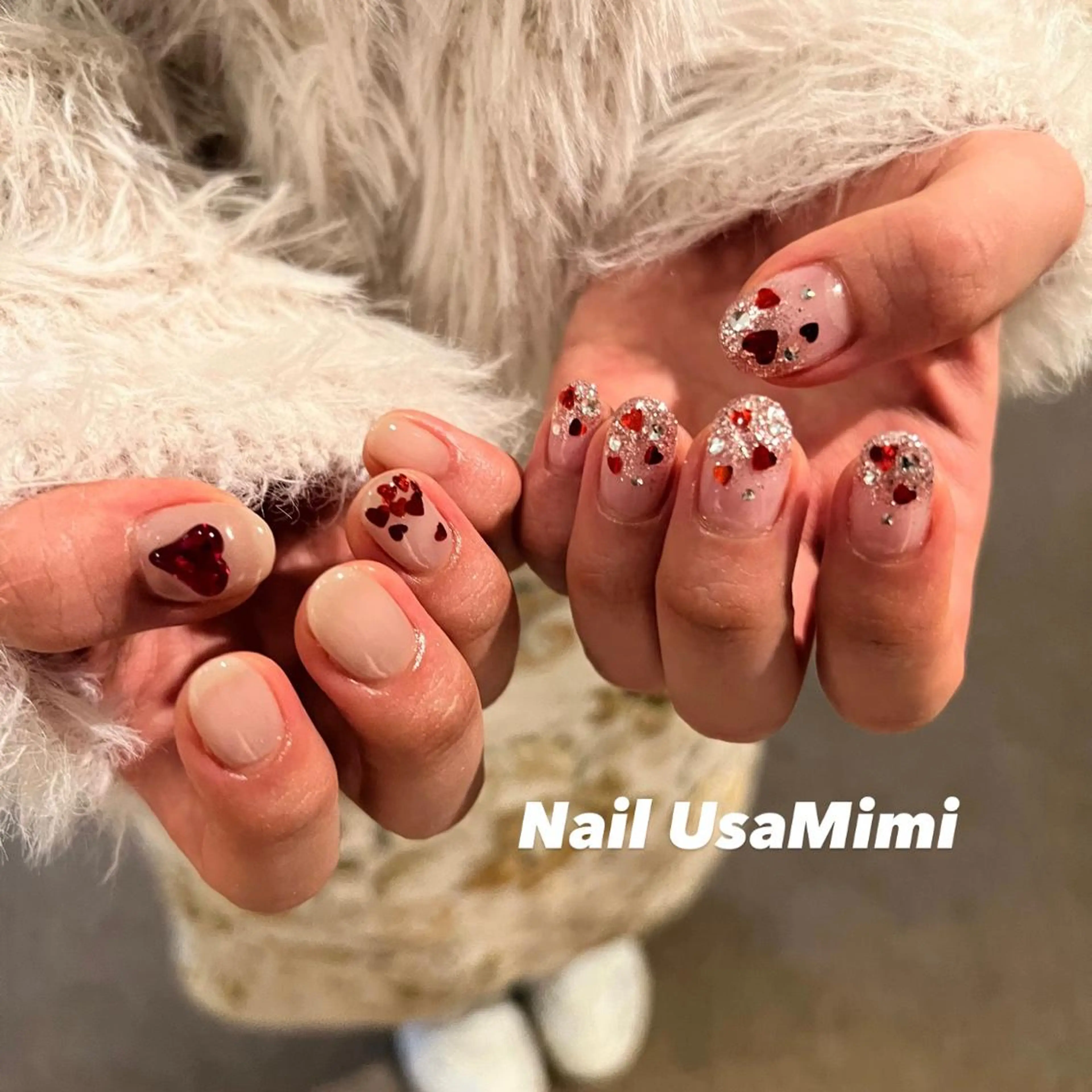 ネイル フットネイル ジェルネイル マグネットネイル 持ち込み ニュアンスネイル 本町ネイルNail UsaMimiのネイルデザイン