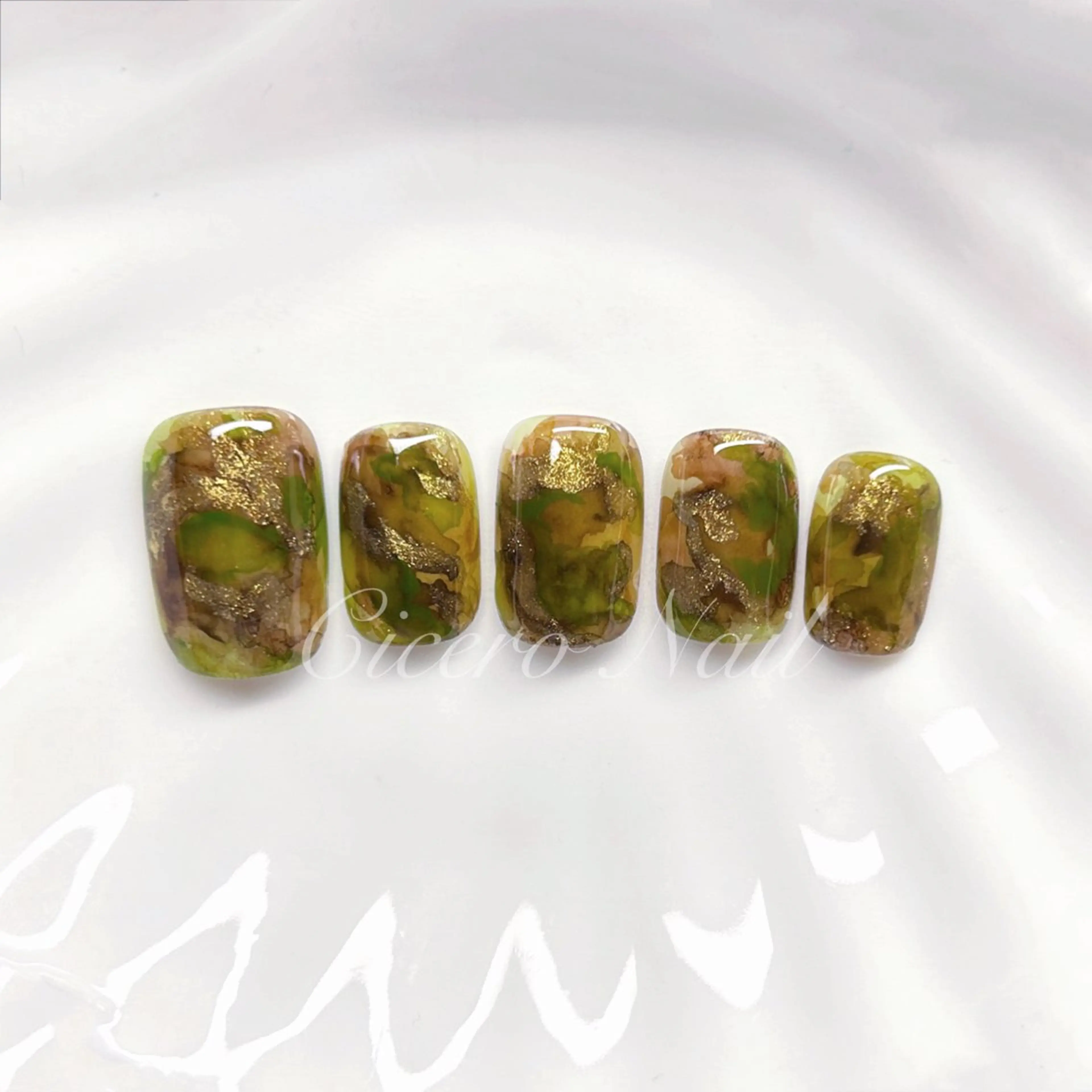 ネイル グリーン Cicero Nailのネイルデザイン