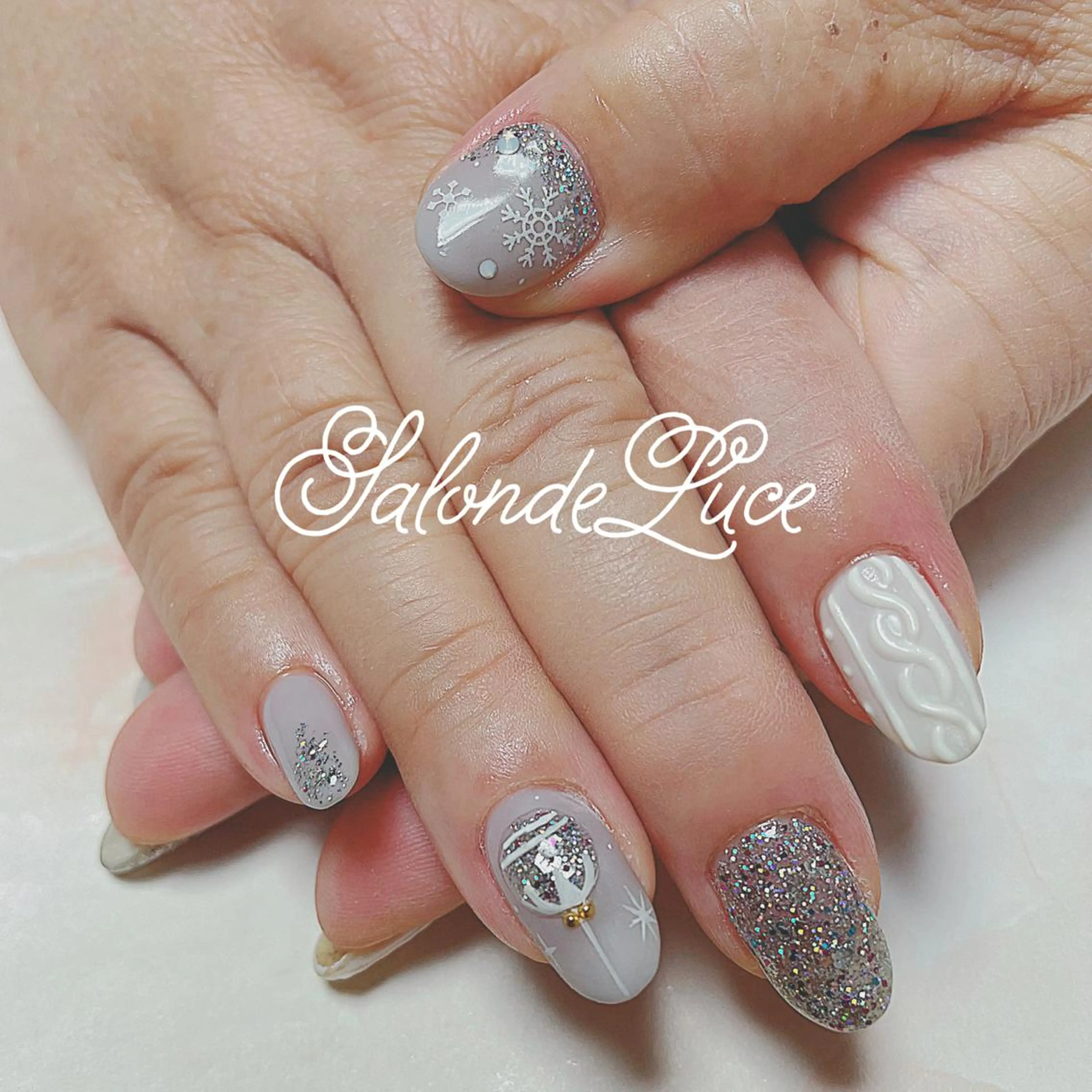 ネイル 冬ネイル ハンドネイル Salon de Luceのネイルデザイン