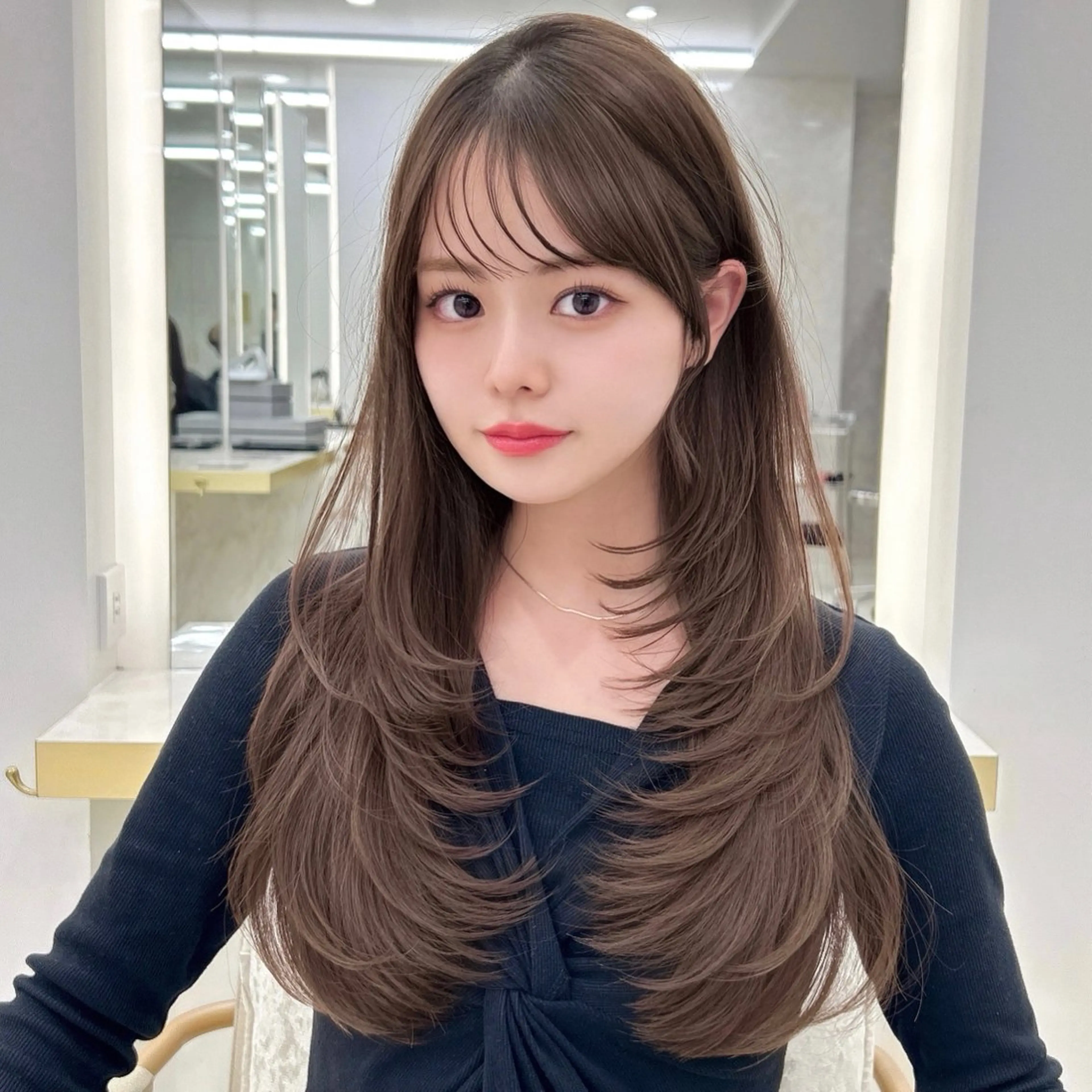 ロング 韓国顔まわり/前髪 /レイヤー/いつきのヘアスタイル