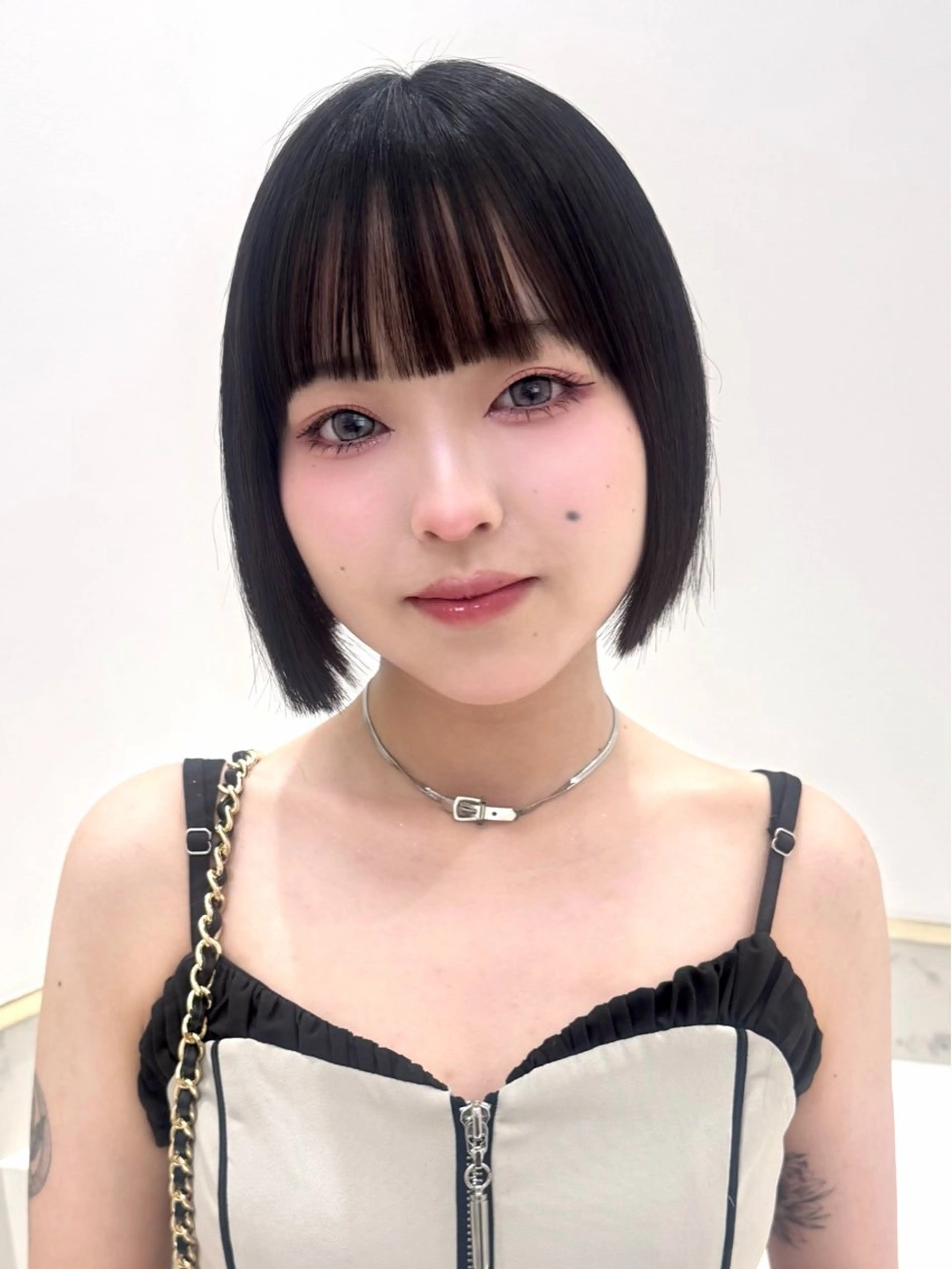 ミディアム カラー ヘアアレンジ カット ヘアカラー 縮毛矯正 トリートメント ヘッドスパ ヘアセット ‎🤍盛れるボブ/ 縮毛矯正🪽‪ひかりのヘアスタイル