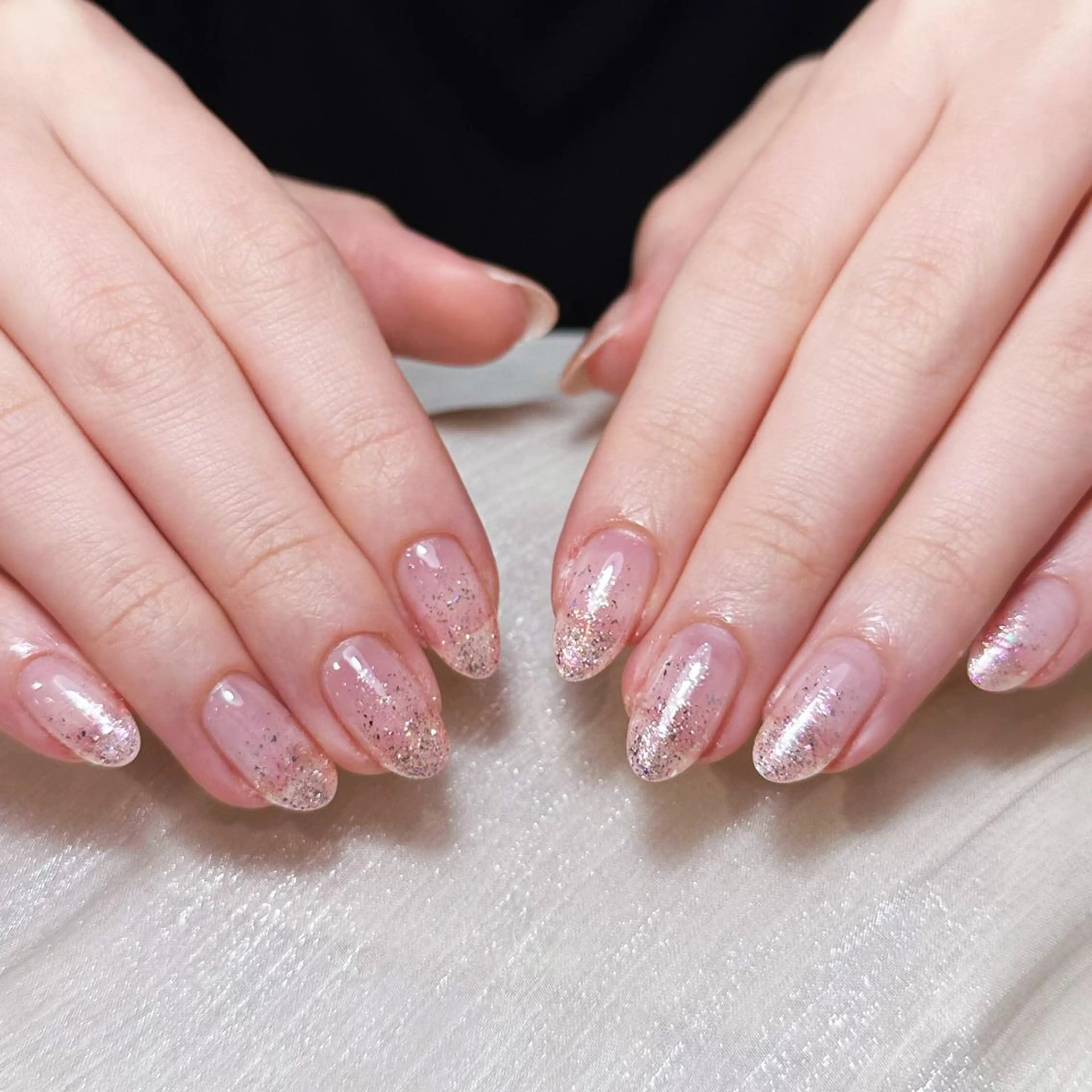 ネイル アートネイル オーロラネイル ガーリー キラキラネイル 韓国ネイル ハンドネイル DIANMOND NAIL🌸のネイルデザイン