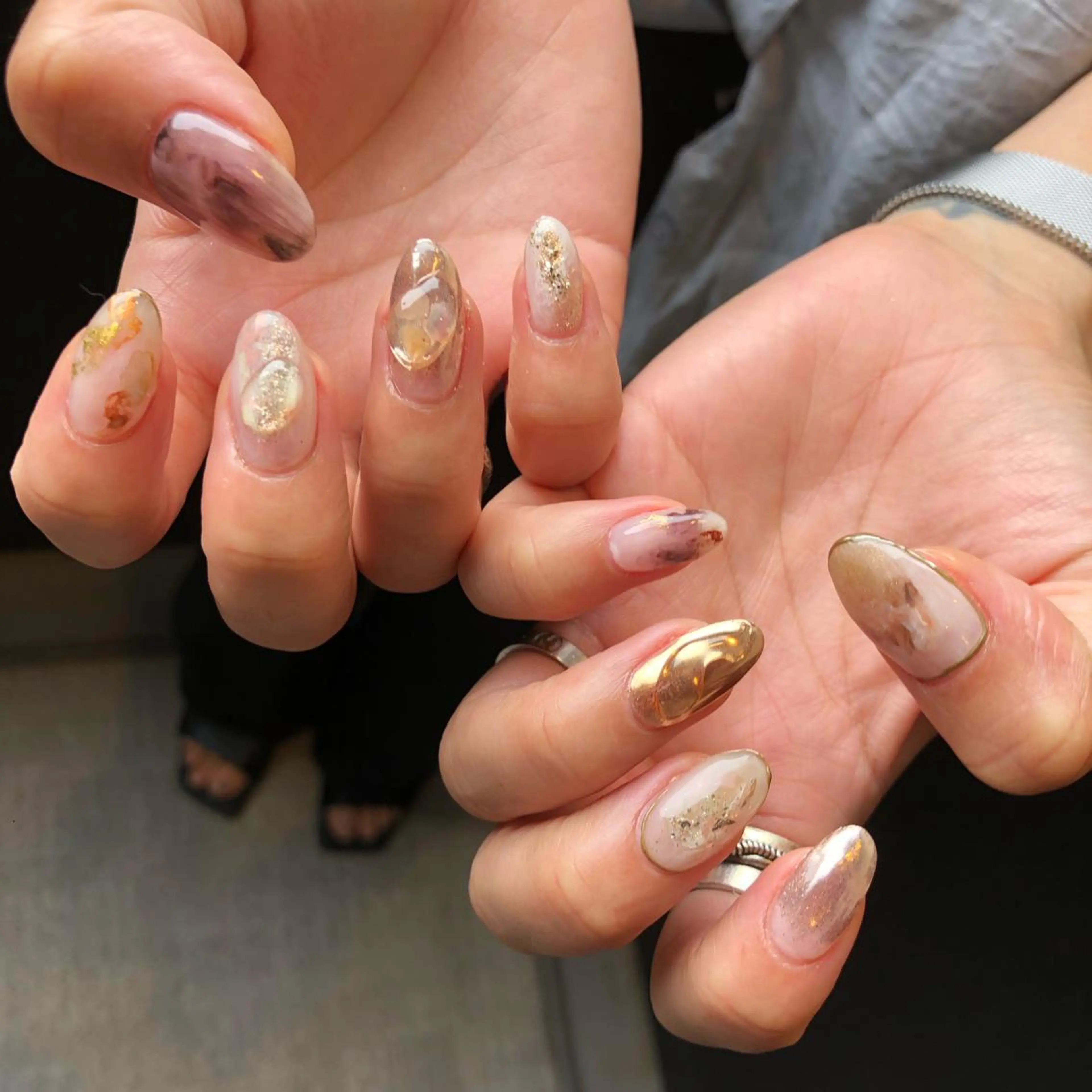 ロング カラー ヘアアレンジ キッズ ネイル マツエク・マツパ 福田 加奈のネイルデザイン