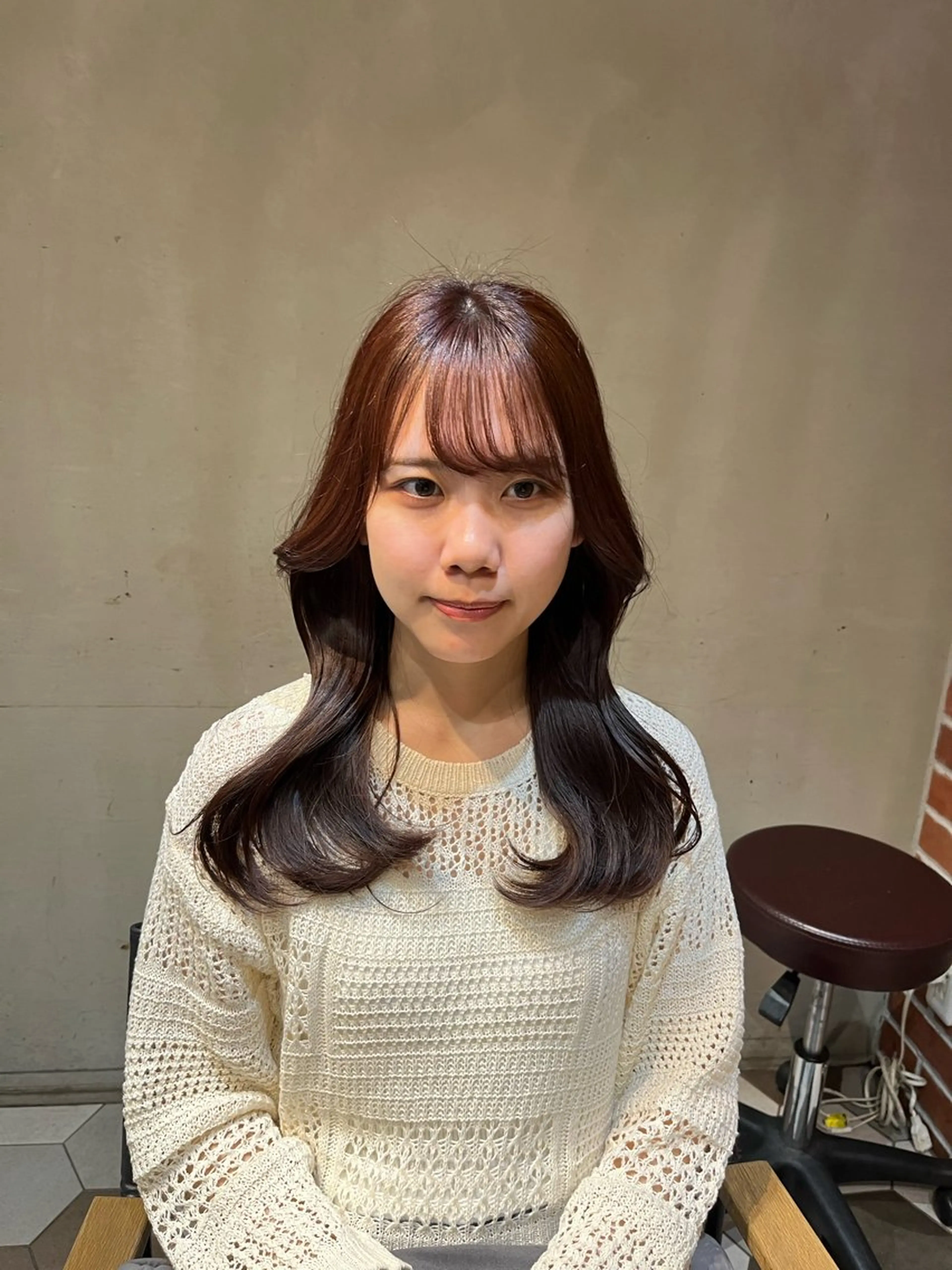 カラー ヘアアレンジ 似合わせ顔まわり カット💛森尾真由美のヘアスタイル