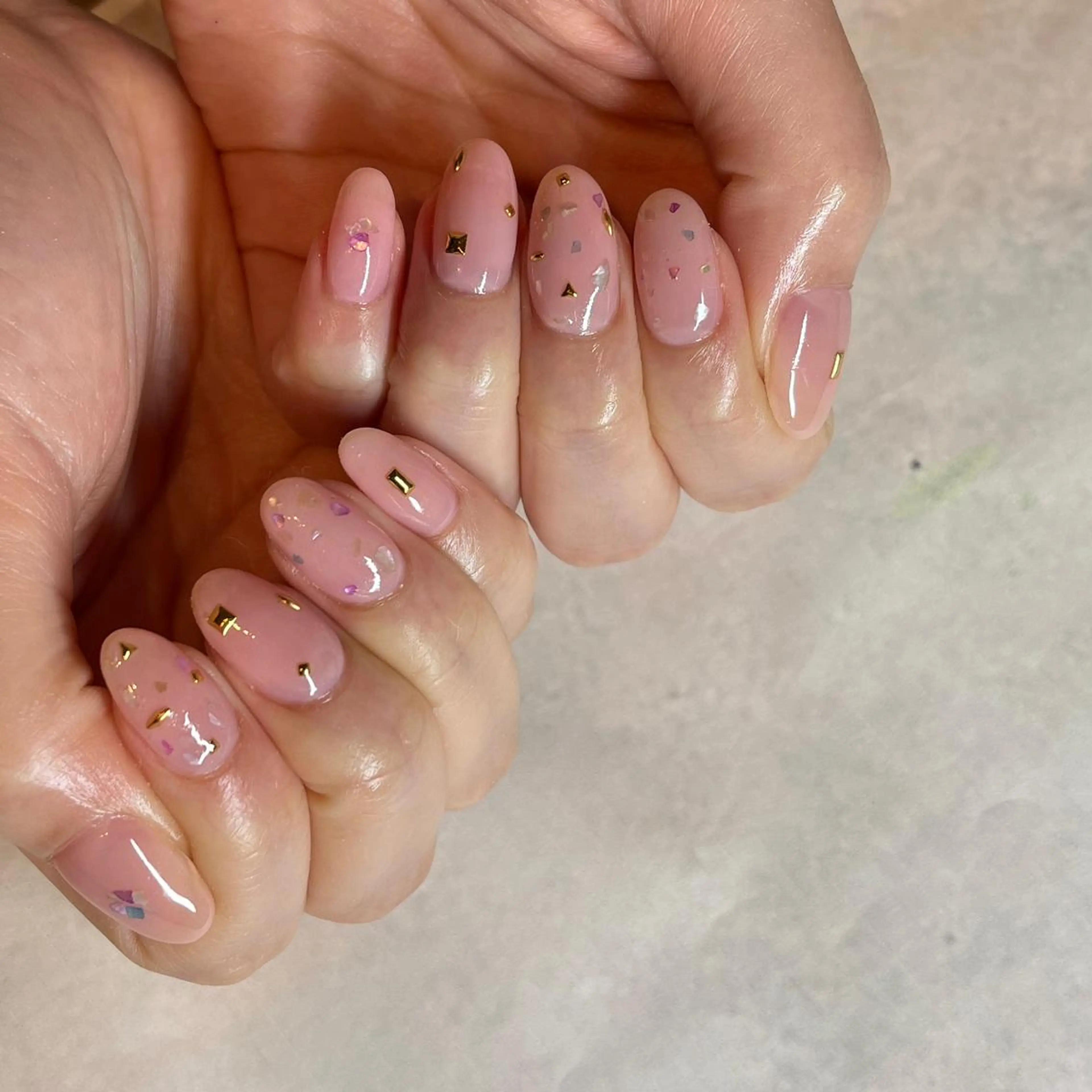 ネイル ピンク シンプルネイル フリーランス¨̮⃝ ネイリストOKADAのネイルデザイン