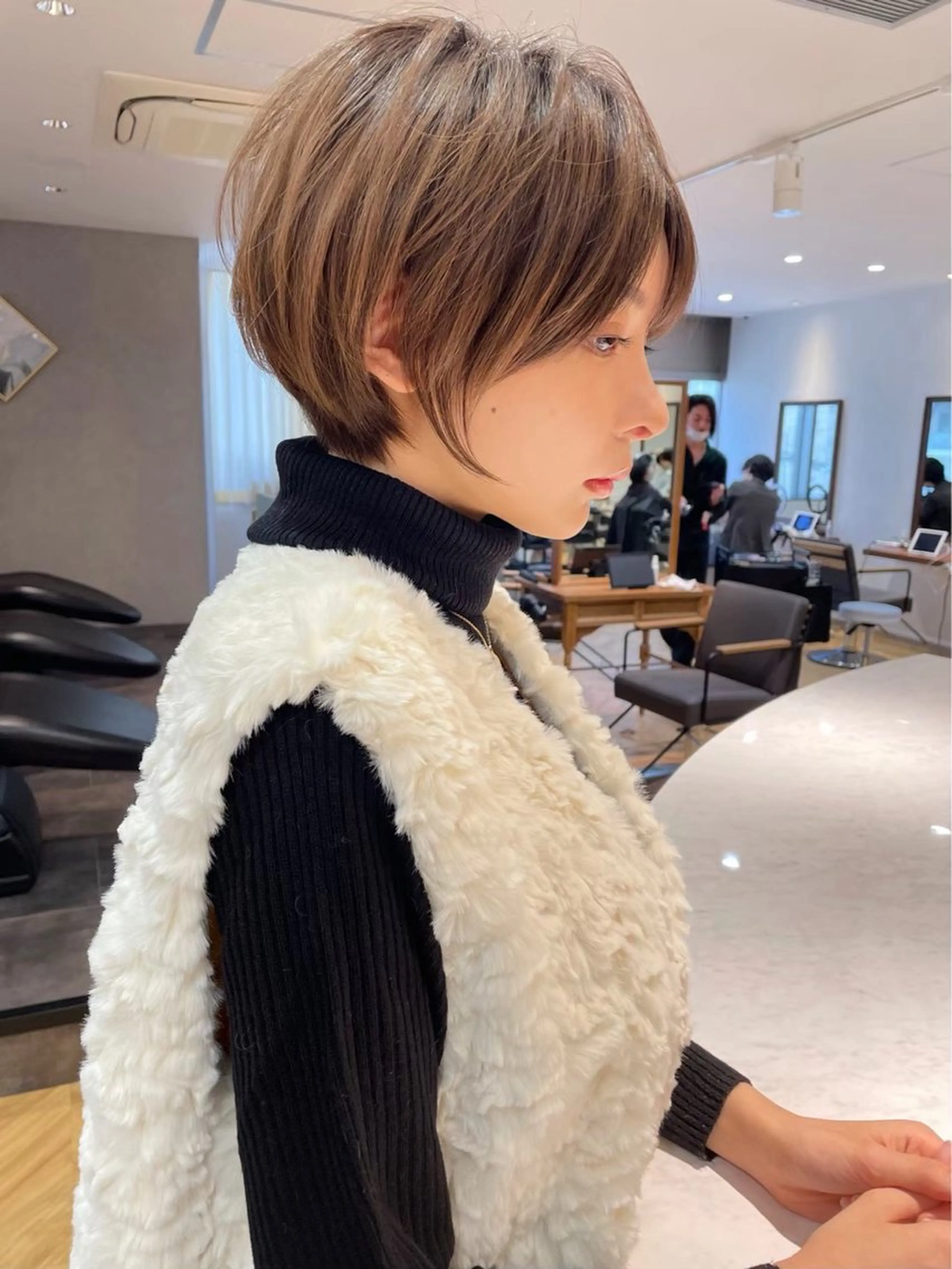 ショート くびれヘア 顔周りカット ハッシュカット 髪質改善 韓国風ヘア ヘアカラー トリートメント 博多ショート 🌱松井　傑のヘアスタイル