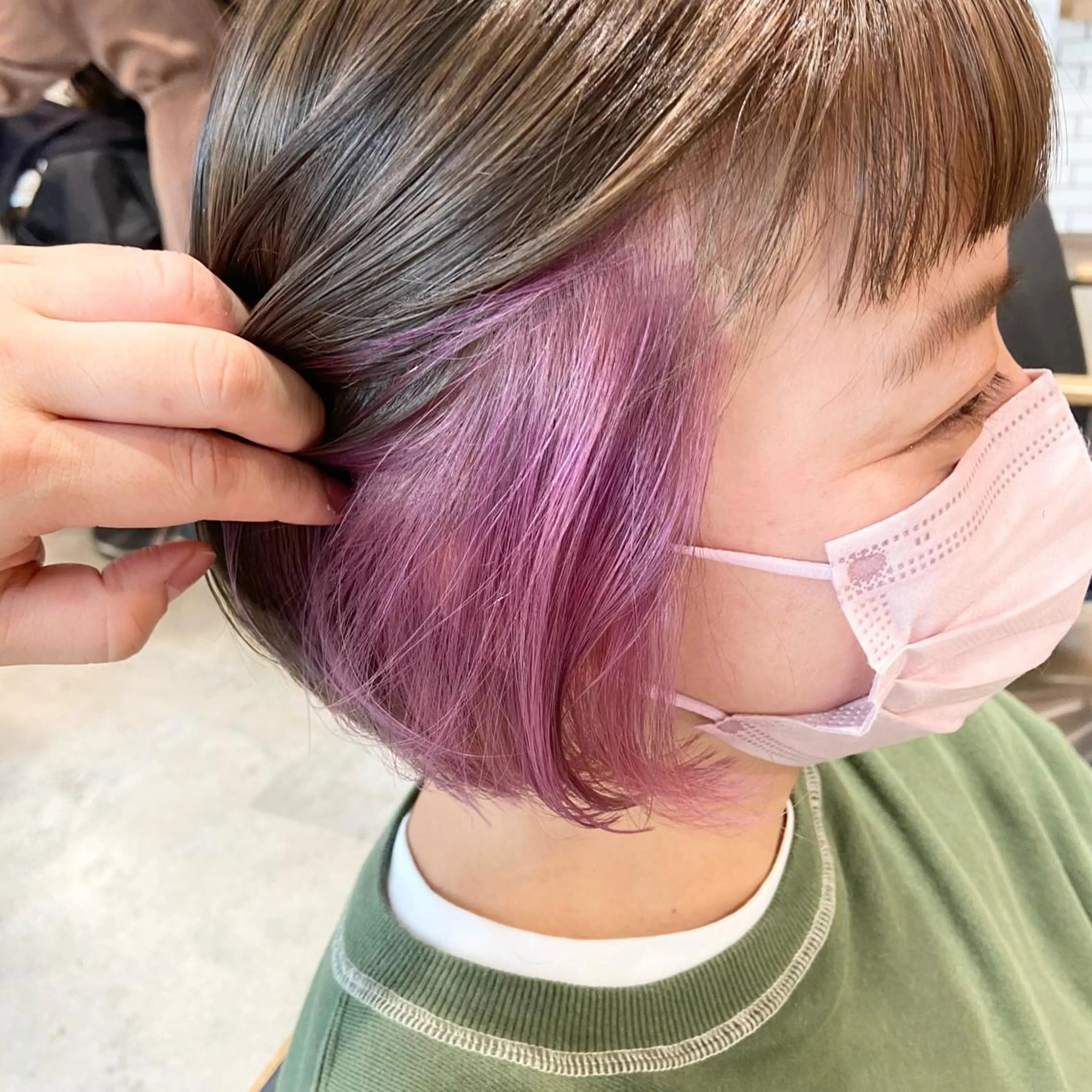 ショート カラー ピンクカラー 🌷レイヤーカット/ フルキシオリ🌷のヘアスタイル