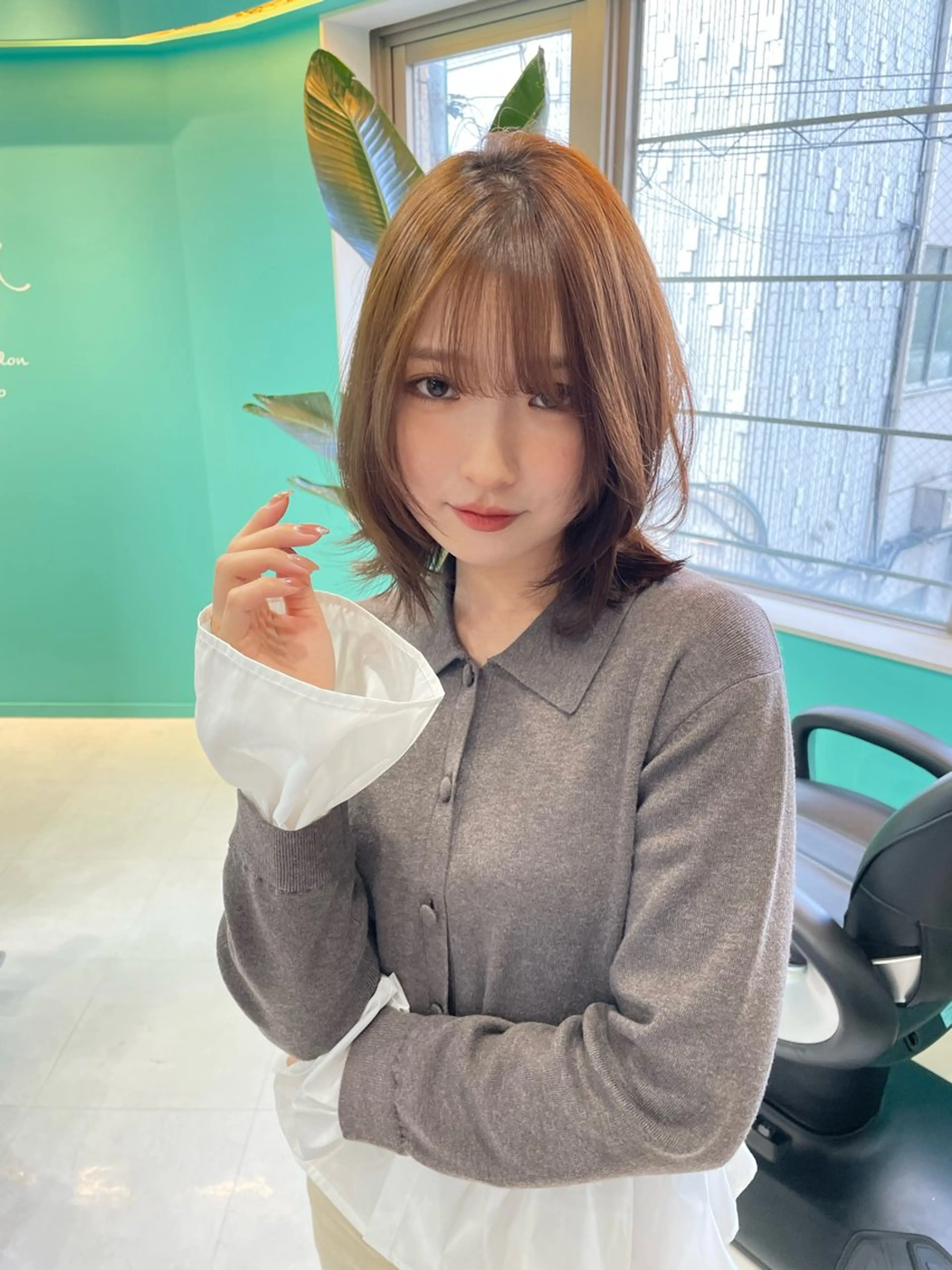 ミディアム カラー ミディアムレイヤー ブリーチ ダブルカラー レイヤーカット カット ヘアカラー トリートメント 🫧ショート/ボブ 池袋西口・泡渕✂️のヘアスタイル