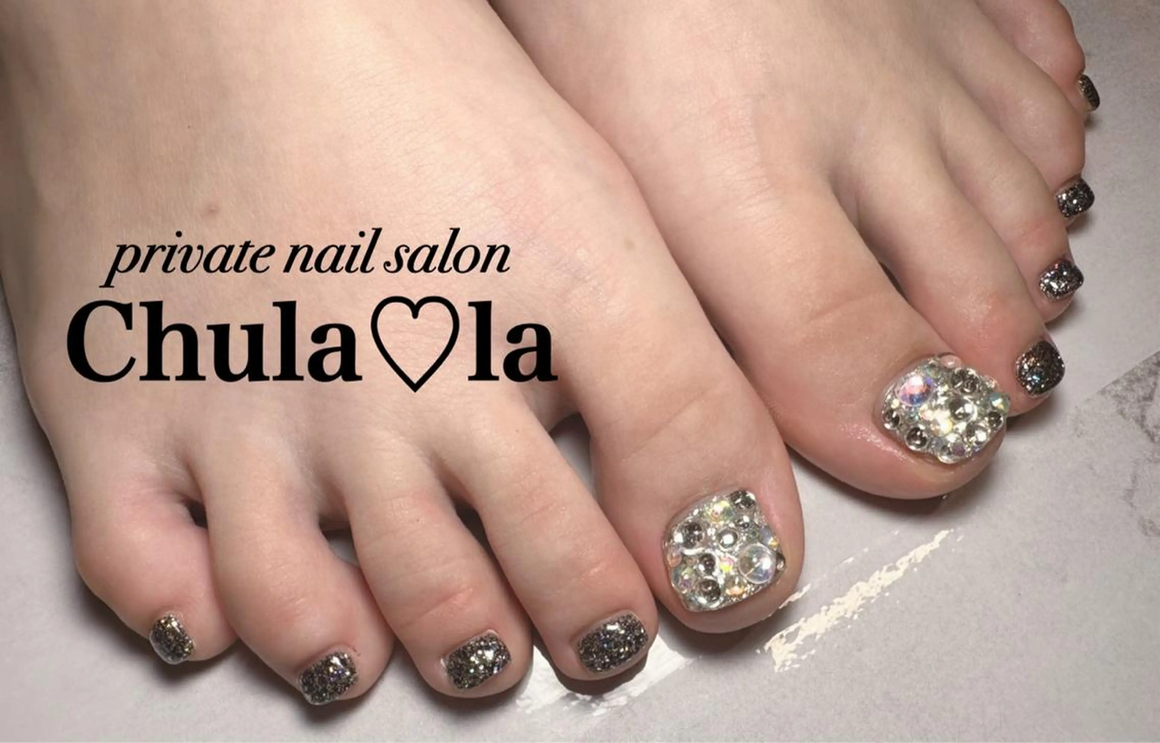 ネイル ストーンネイル フットネイル Chula♡la 豊見城市高安のネイルデザイン
