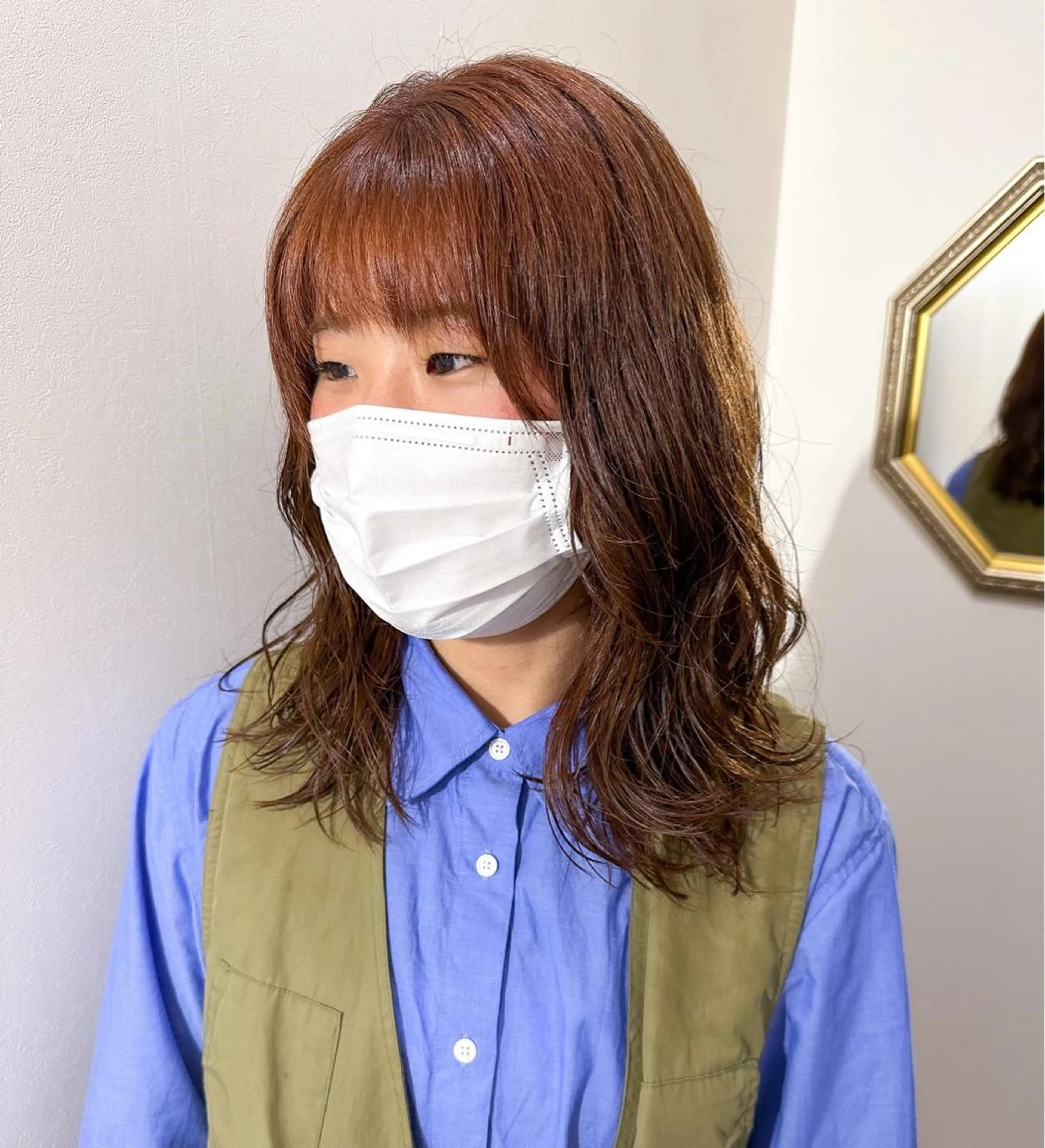 セミロング カラー 桒村 沙綾のヘアスタイル