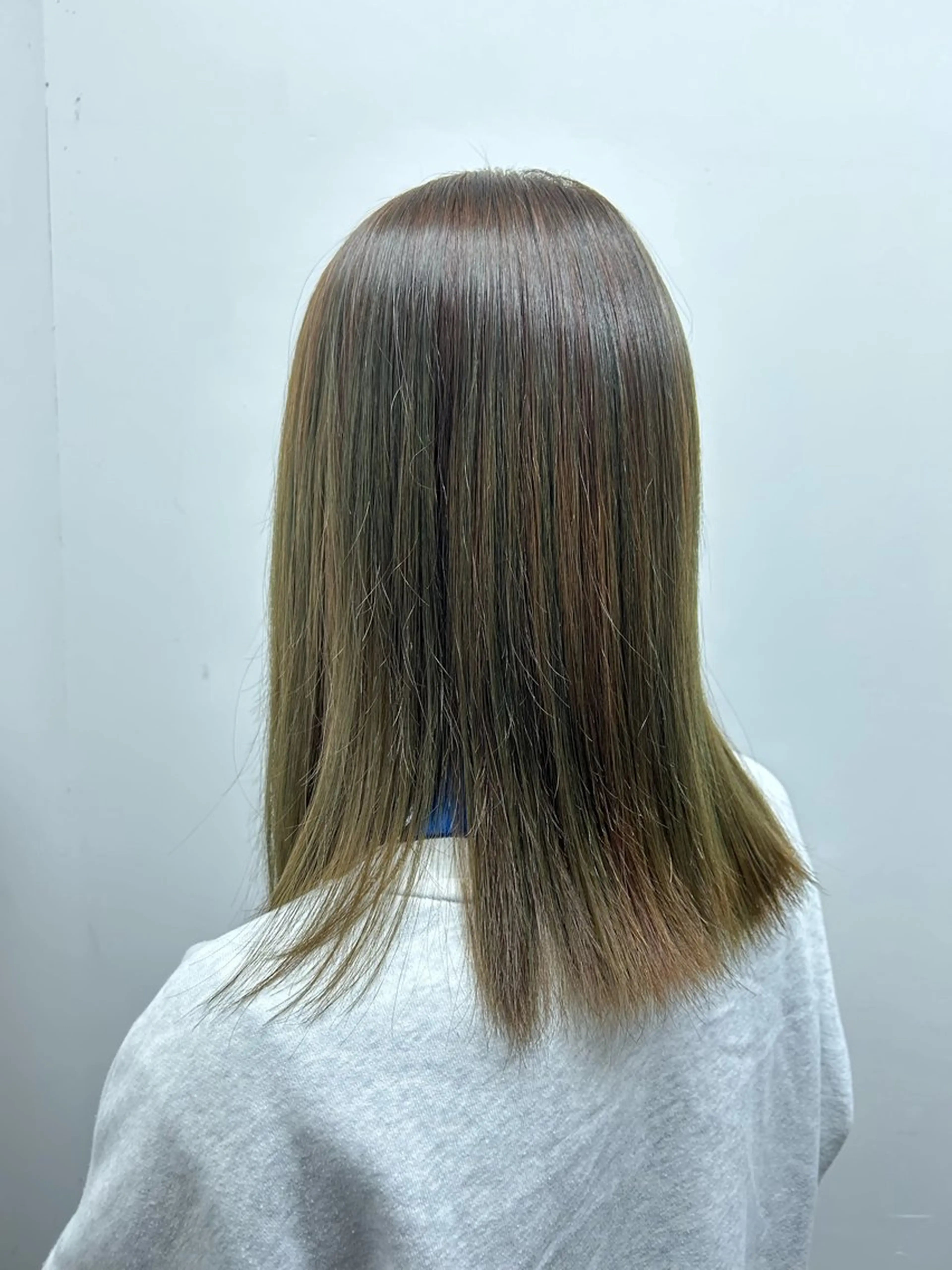 ロング カラー 酸性ストレート ヘアカラー 酸性ストレート/ ボブ/暖色/リコのヘアスタイル