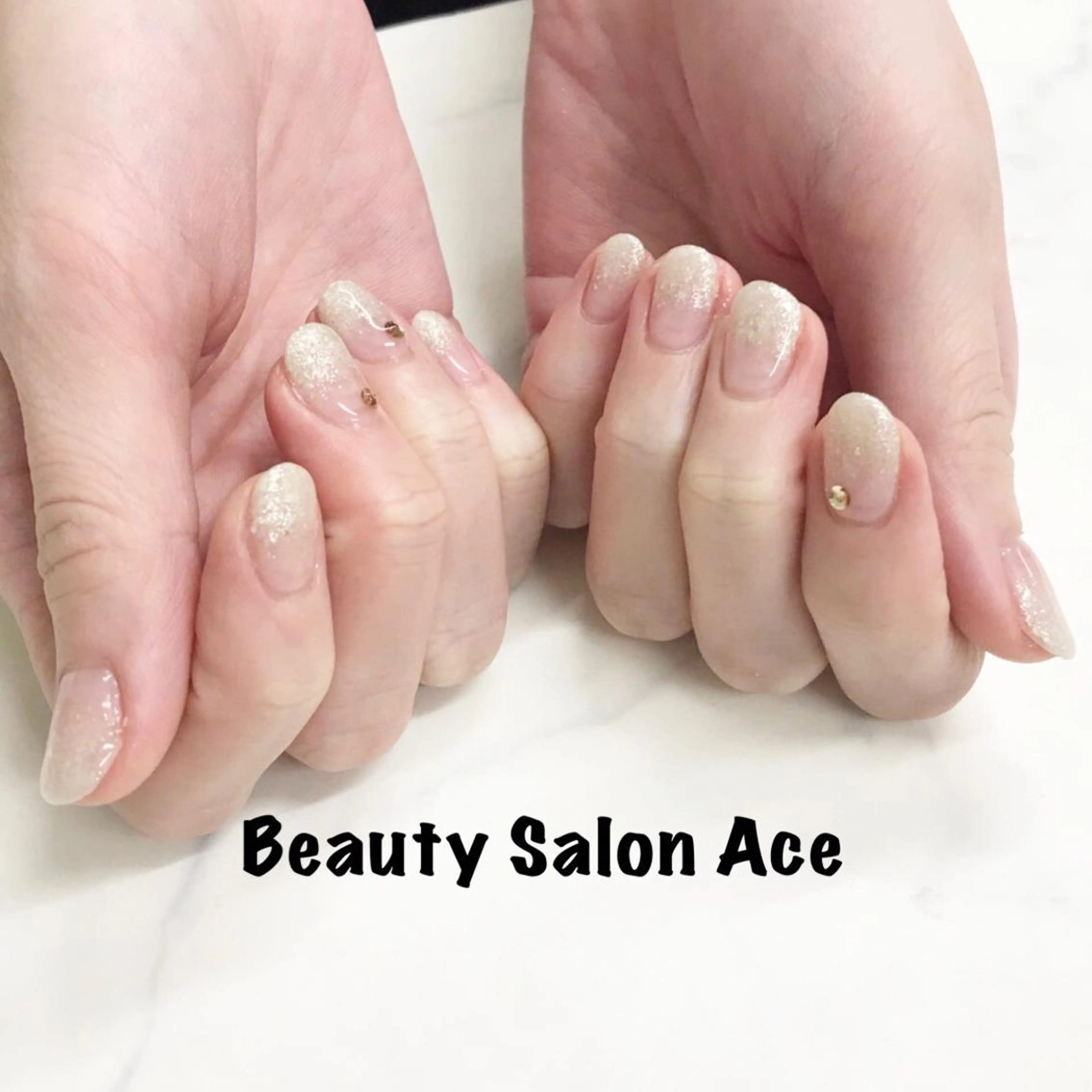 ネイル ストーンネイル Beauty Salon Ace（ネイルサロン　エース）所属・池袋フィルイン Ace♡長さだしのネイルデザイン