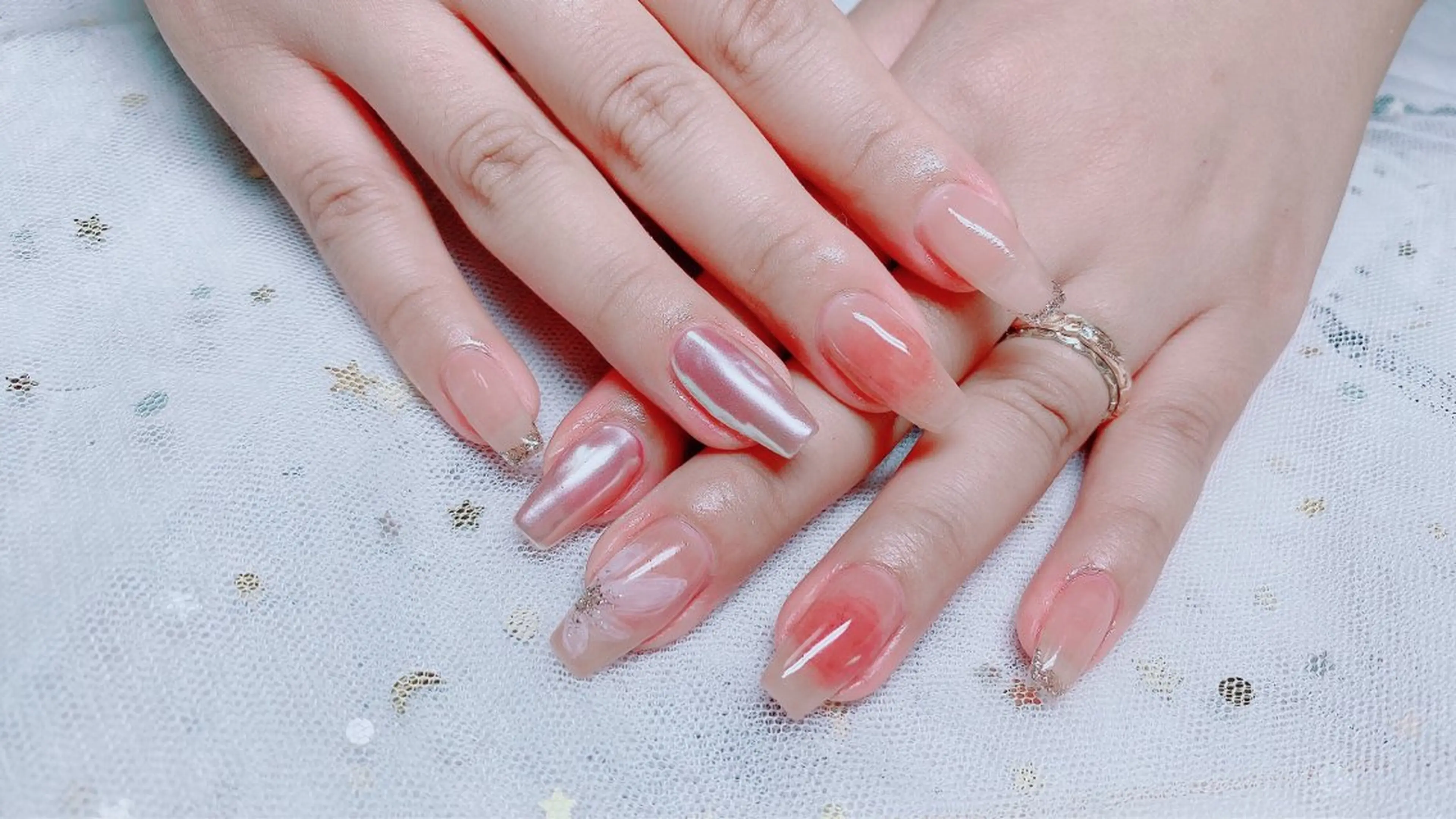 ネイル 長さ出し フットネイル ジェルネイル 韓国ネイル マグネットネイル Nail Annのネイルデザイン