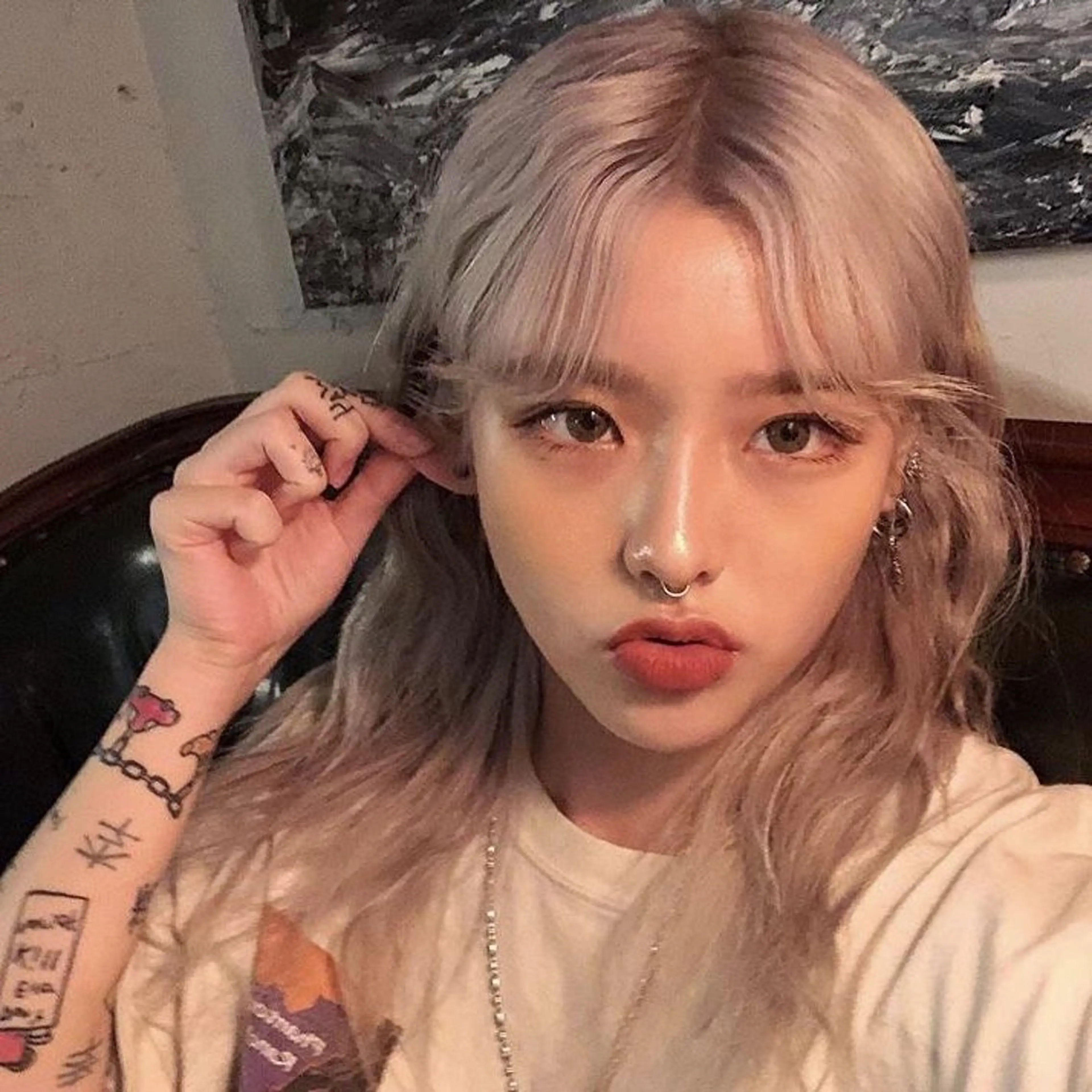 ロング カラー カット ヘアカラー トリートメント ワンホンヘア ケラチン/Kaitoのヘアスタイル