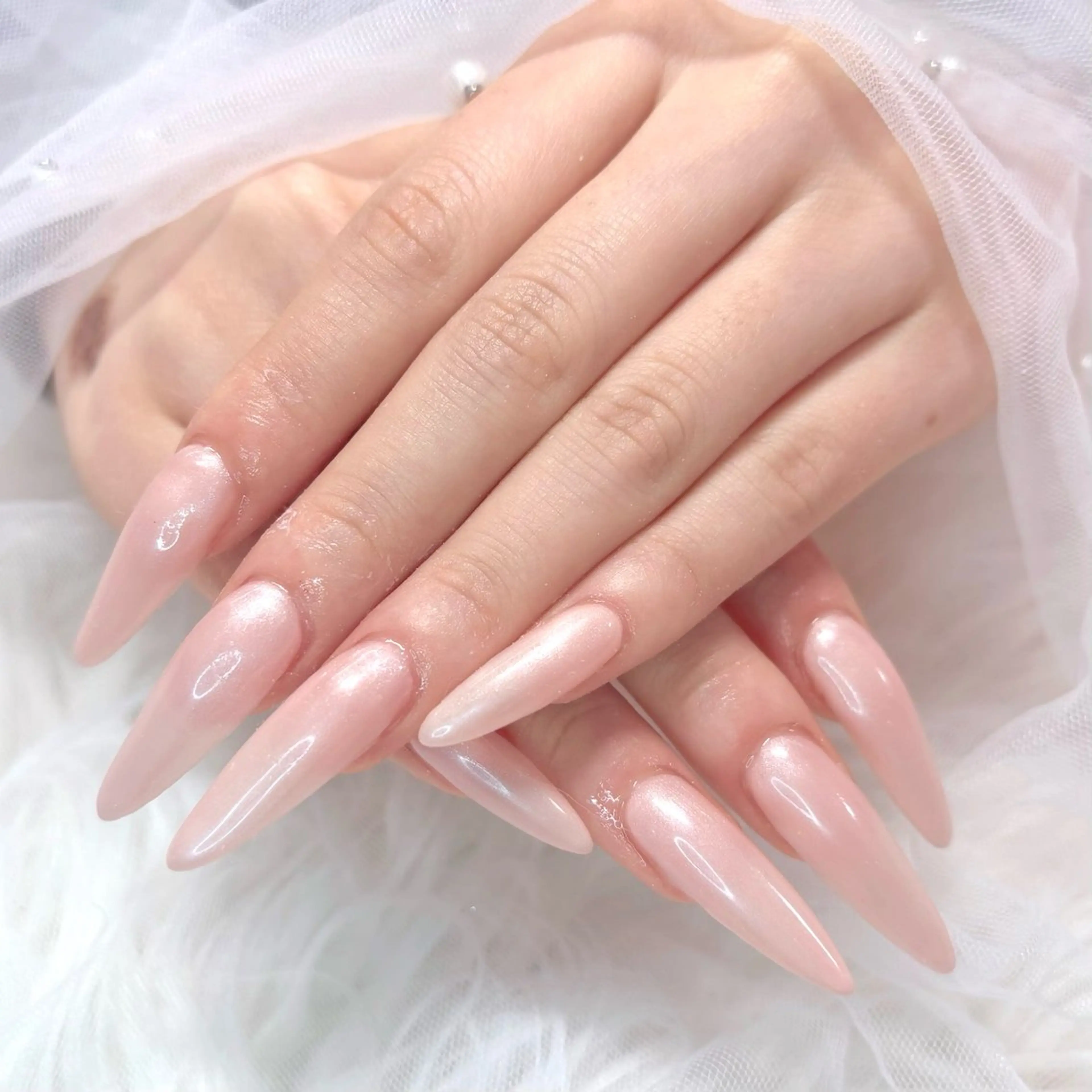 ネイル ワンカラーネイル ピンク スカルプネイル シンプルネイル ハンドネイル Noix nailのネイルデザイン