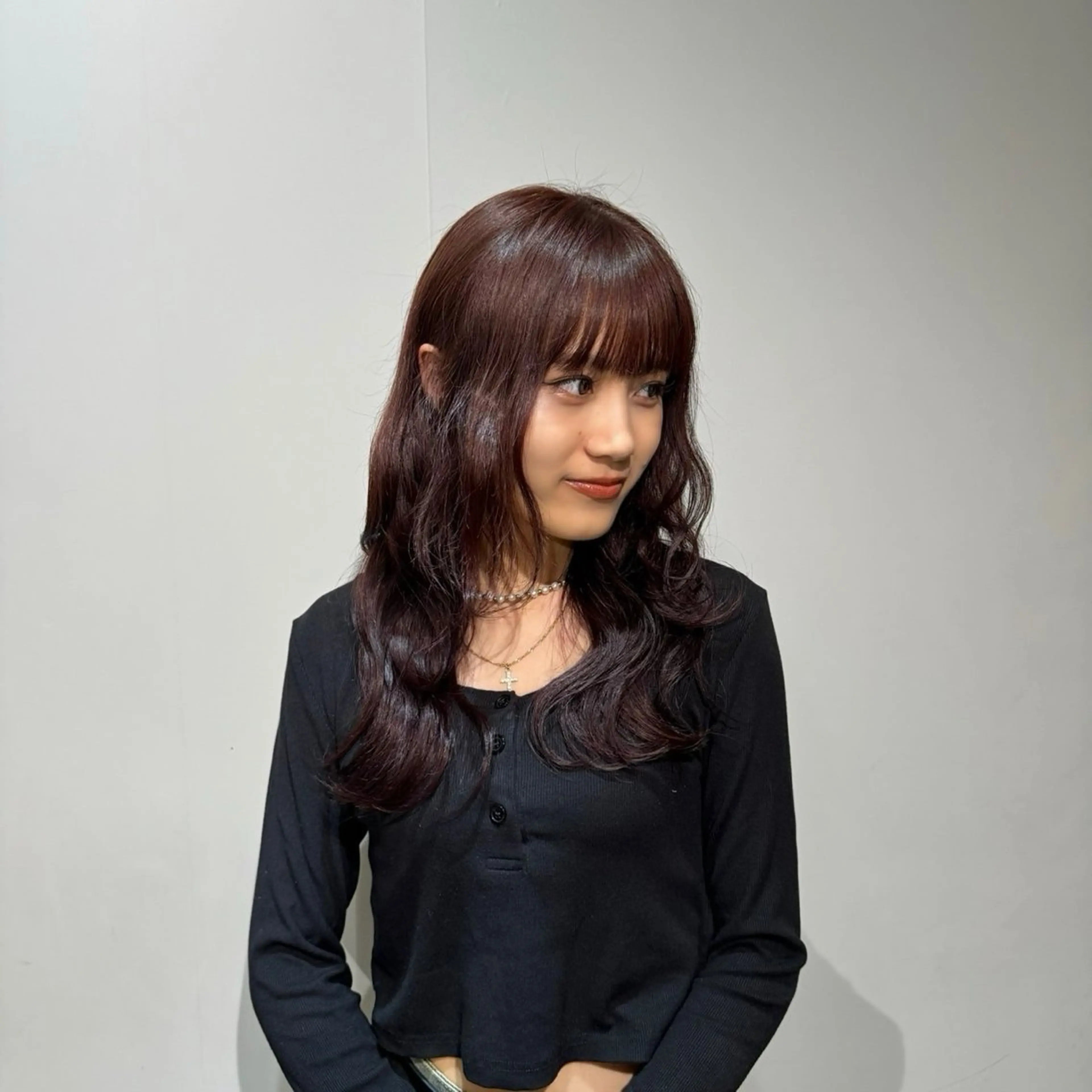 ロング カラー ブリーチ ブリーチなしカラー トリートメント 吉田 葉音のヘアスタイル