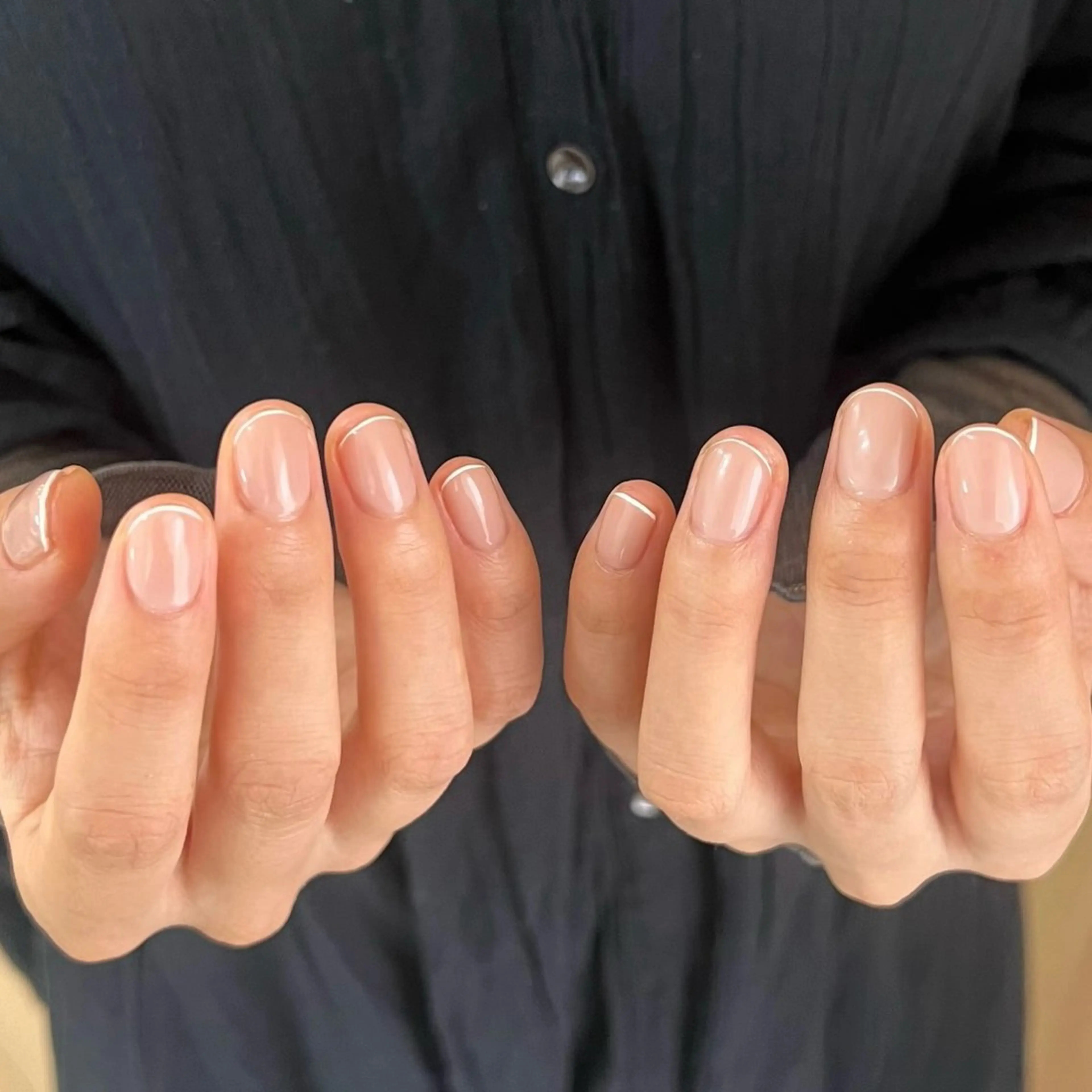 ネイル フレンチネイル シンプルネイル Momoka ネイリスト福岡/薬院のネイルデザイン