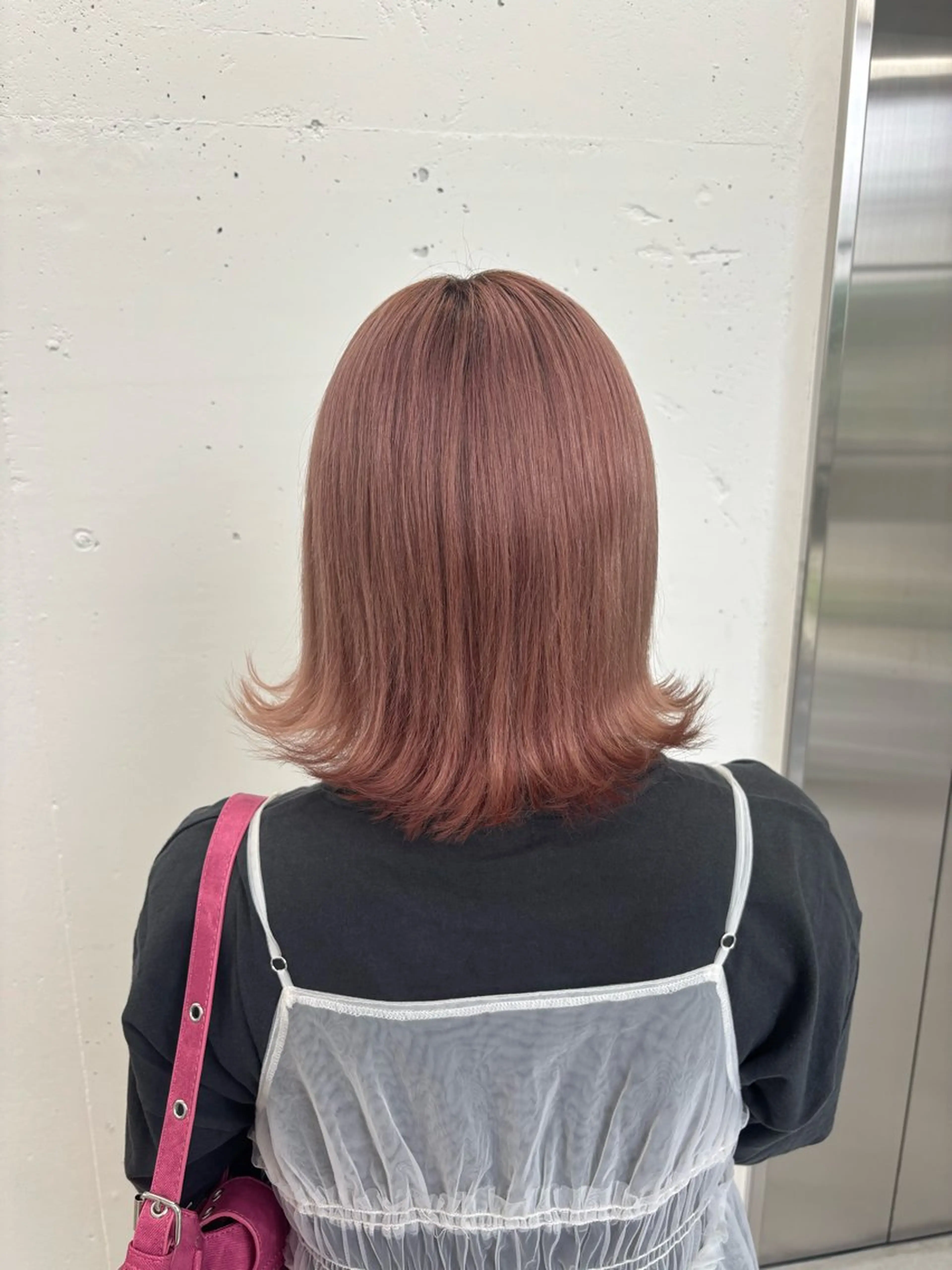 ミディアム カラー ピンクカラー カット ヘアカラー トリートメント 🌼あいり🌼 JILLSTUDIOのヘアスタイル